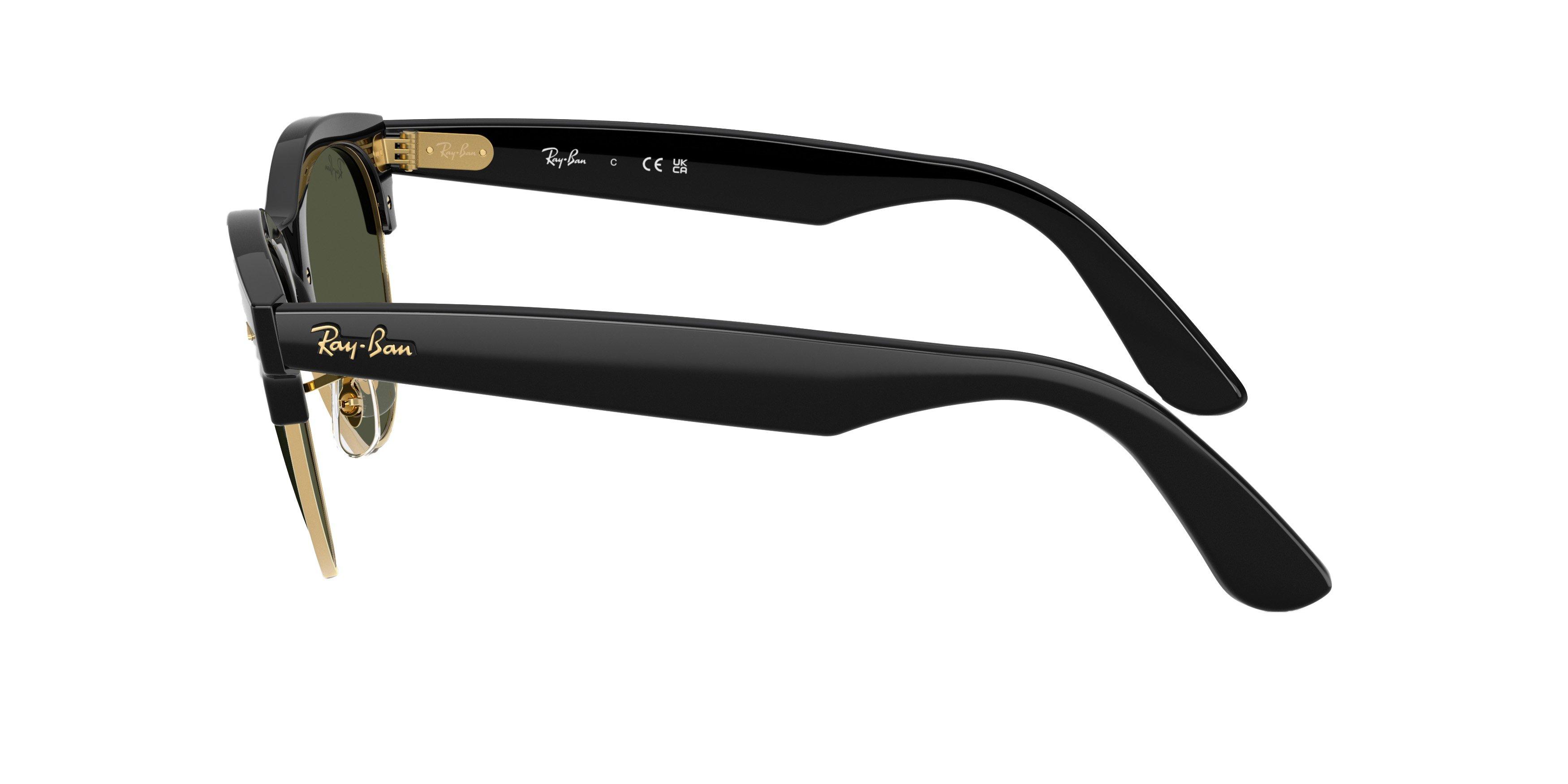 Ray-Ban Clubmaster Way Green Sunglasses - Black - BLACK/GREEN Thumbnail View 6