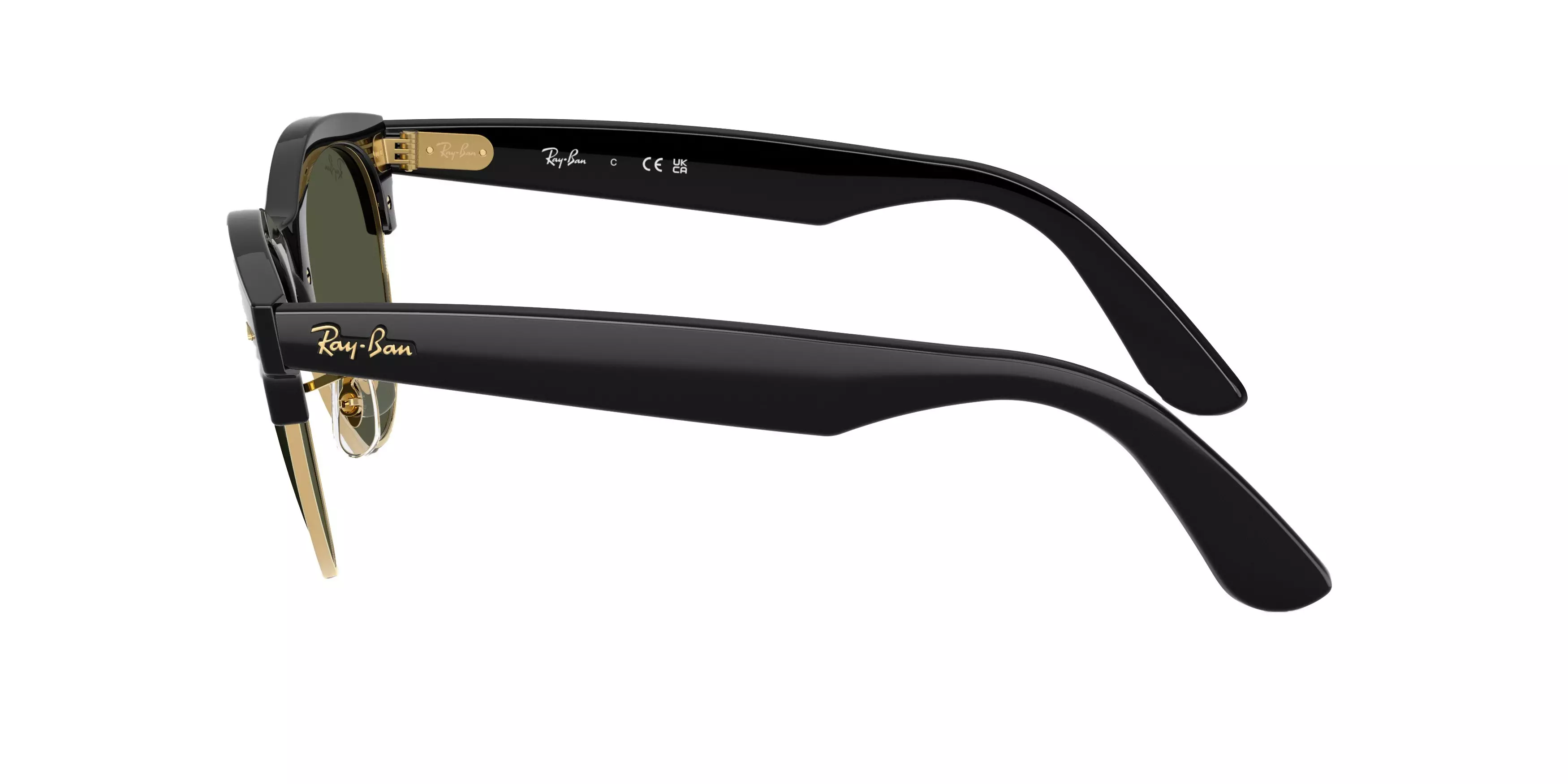 Ray-Ban Clubmaster Way Green Sunglasses - Black - BLACK/GREEN