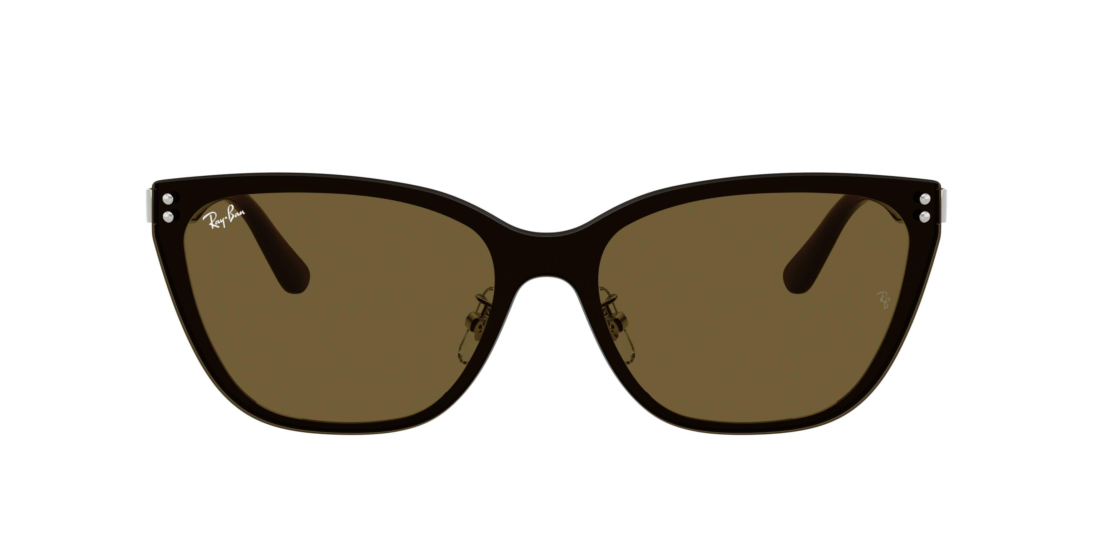 Ray-Ban RB3798D Dark Brown Sunglasses - Silver - SILVER/BROWN