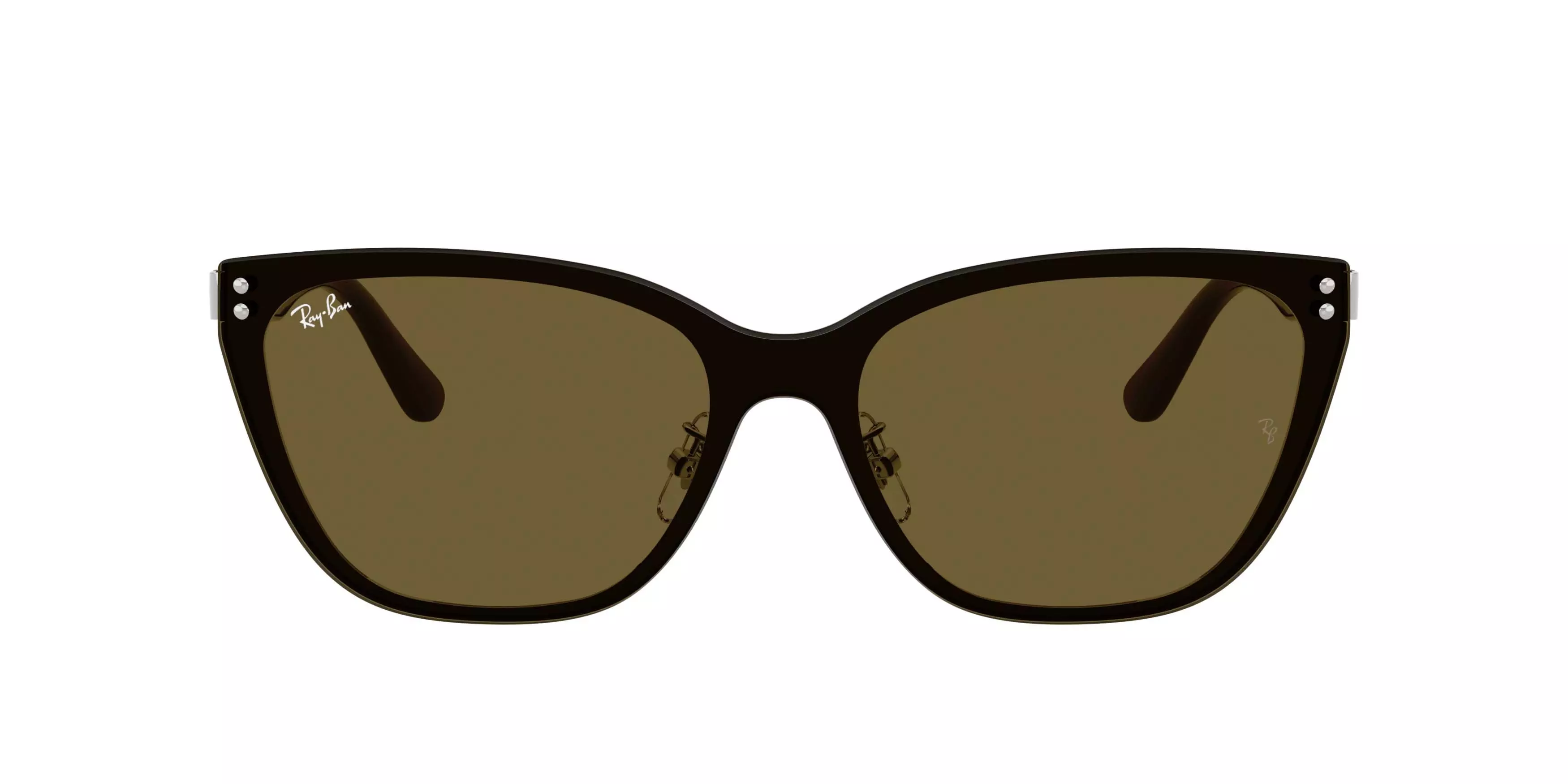 Ray-Ban RB3798D Dark Brown Sunglasses - Silver - SILVER/BROWN