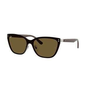 Ray-Ban RB3798D Dark Brown Sunglasses - Silver - SILVER/BROWN