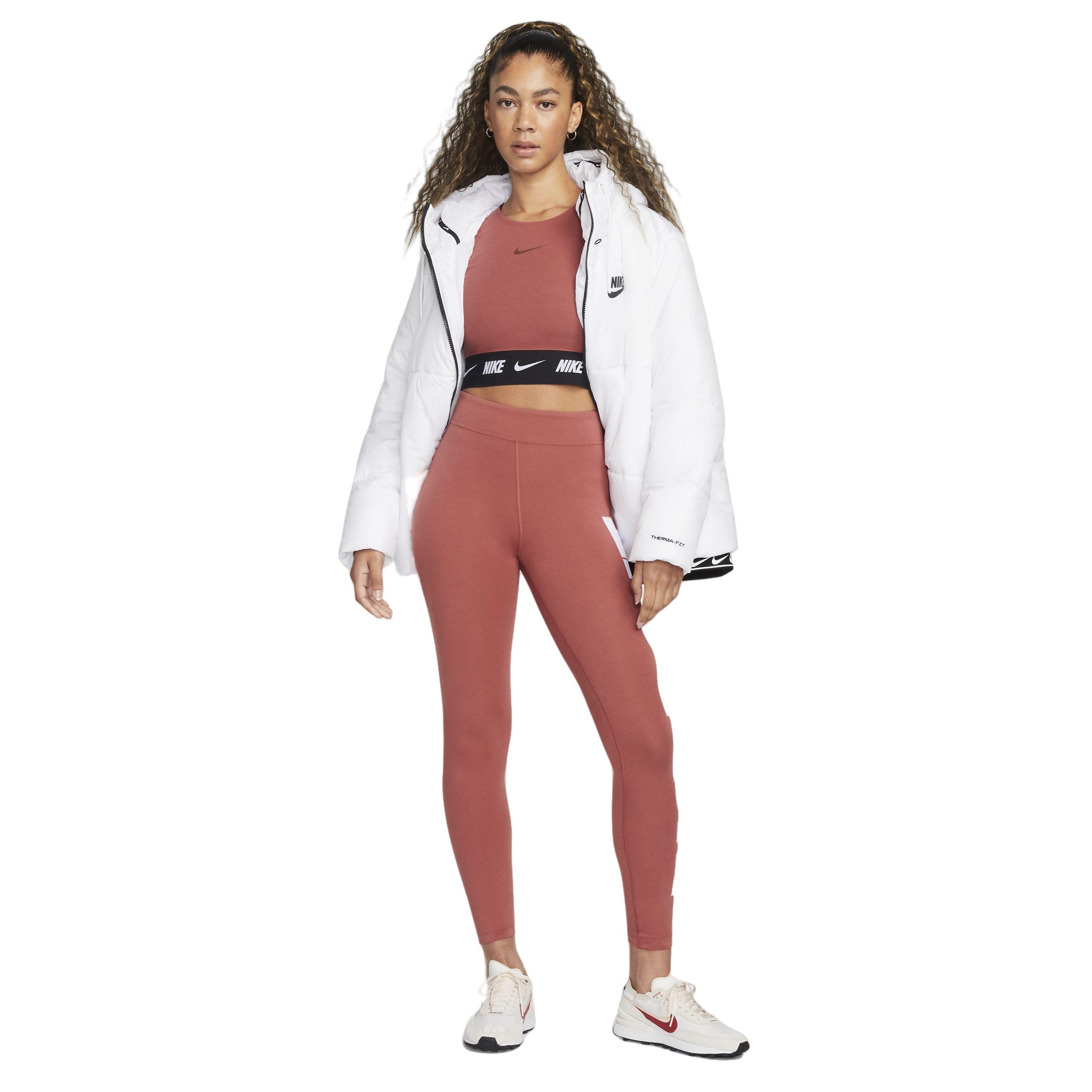 Nike Women's Sportswear Essentials Graphic High-Rise Just-Do-It Leggings -  Hibbett