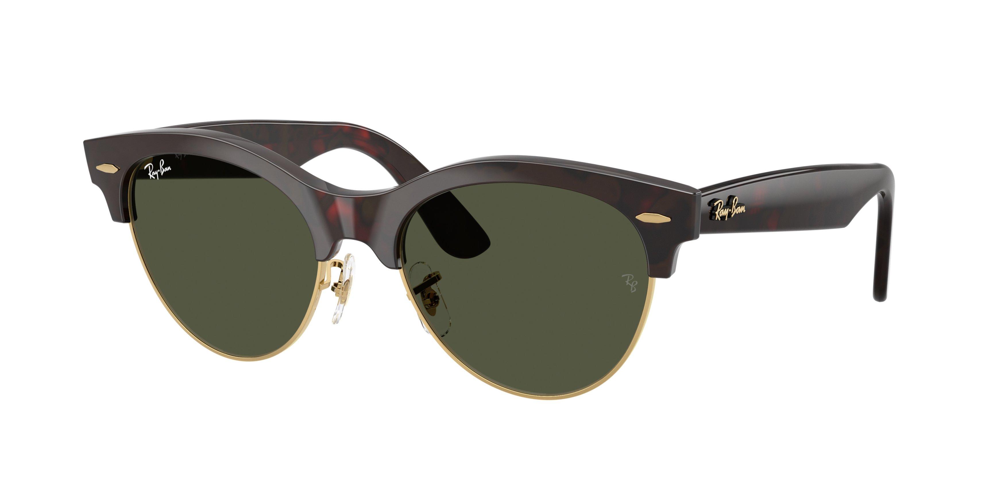 Ray-Ban Clubmaster Way Green Sunglasses - Brown - BROWN/GREEN Thumbnail View 1