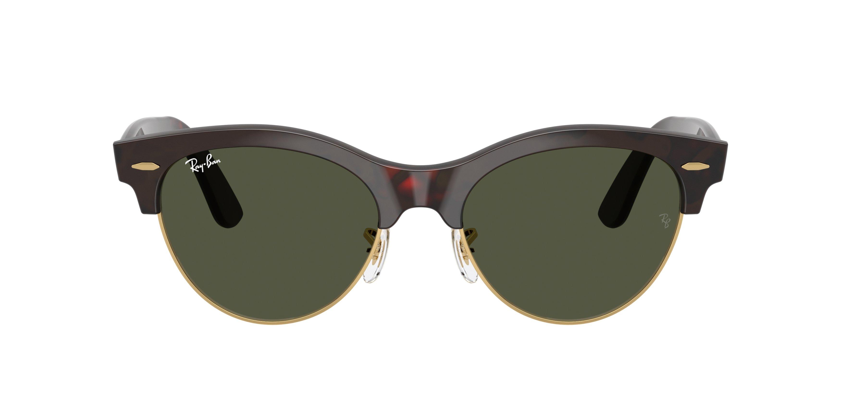 Ray-Ban Clubmaster Way Green Sunglasses - Brown - BROWN/GREEN Thumbnail View 3