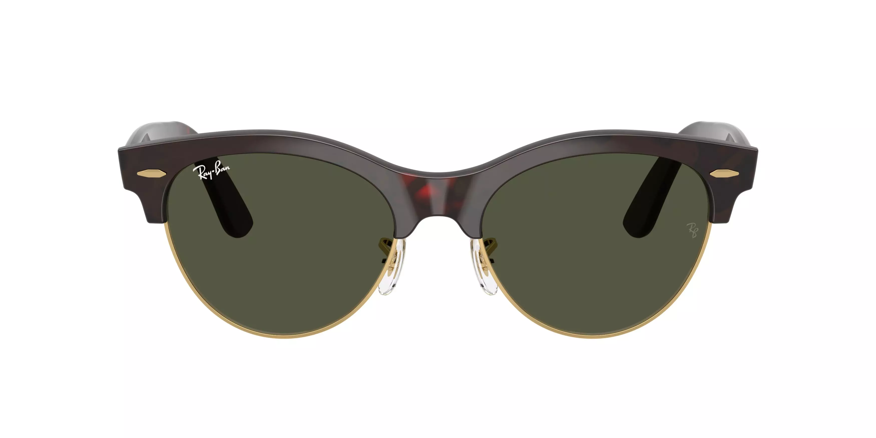 Ray-Ban Clubmaster Way Green Sunglasses - Brown - BROWN/GREEN