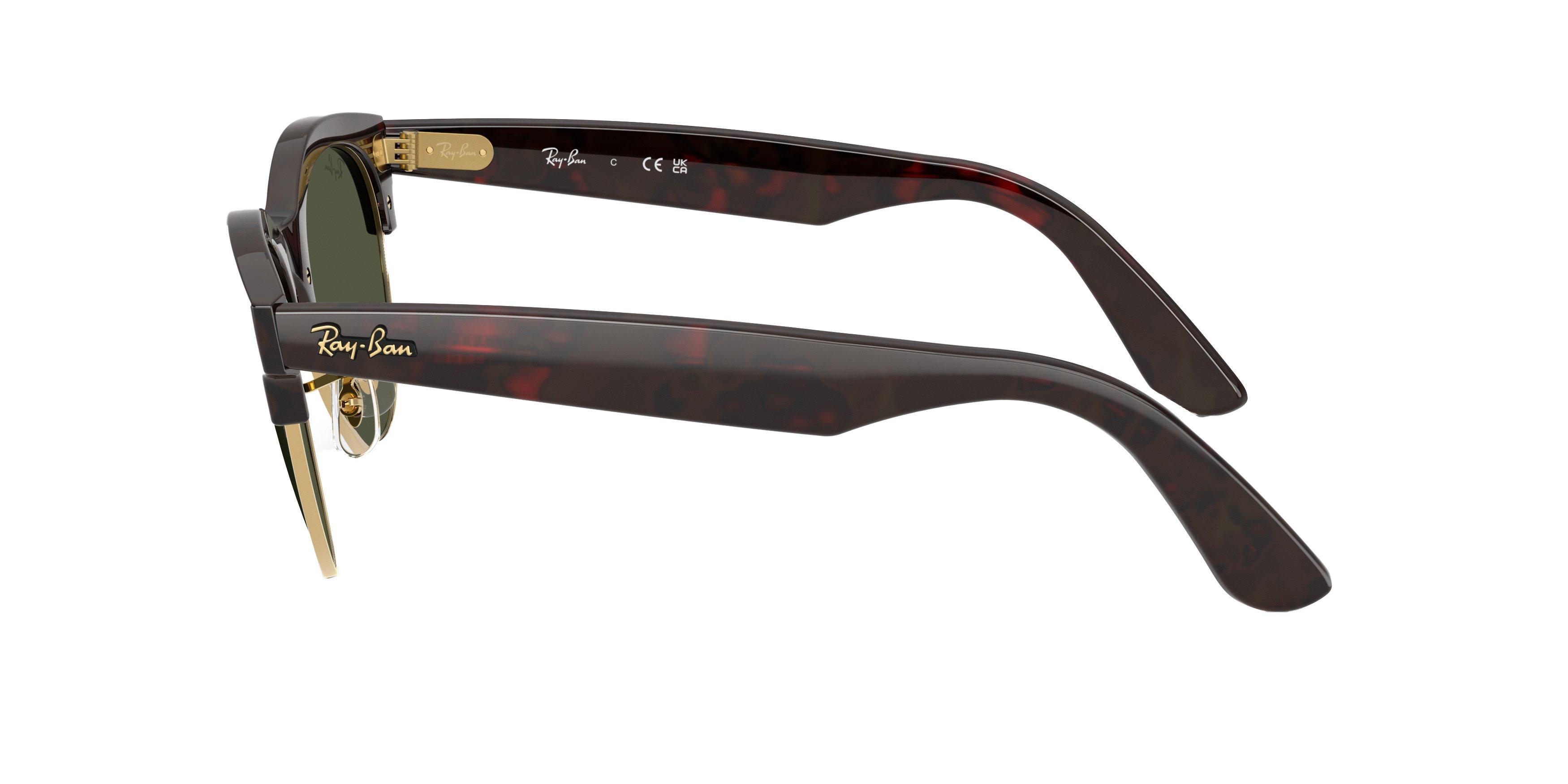 Ray-Ban Clubmaster Way Green Sunglasses - Brown - BROWN/GREEN Thumbnail View 6
