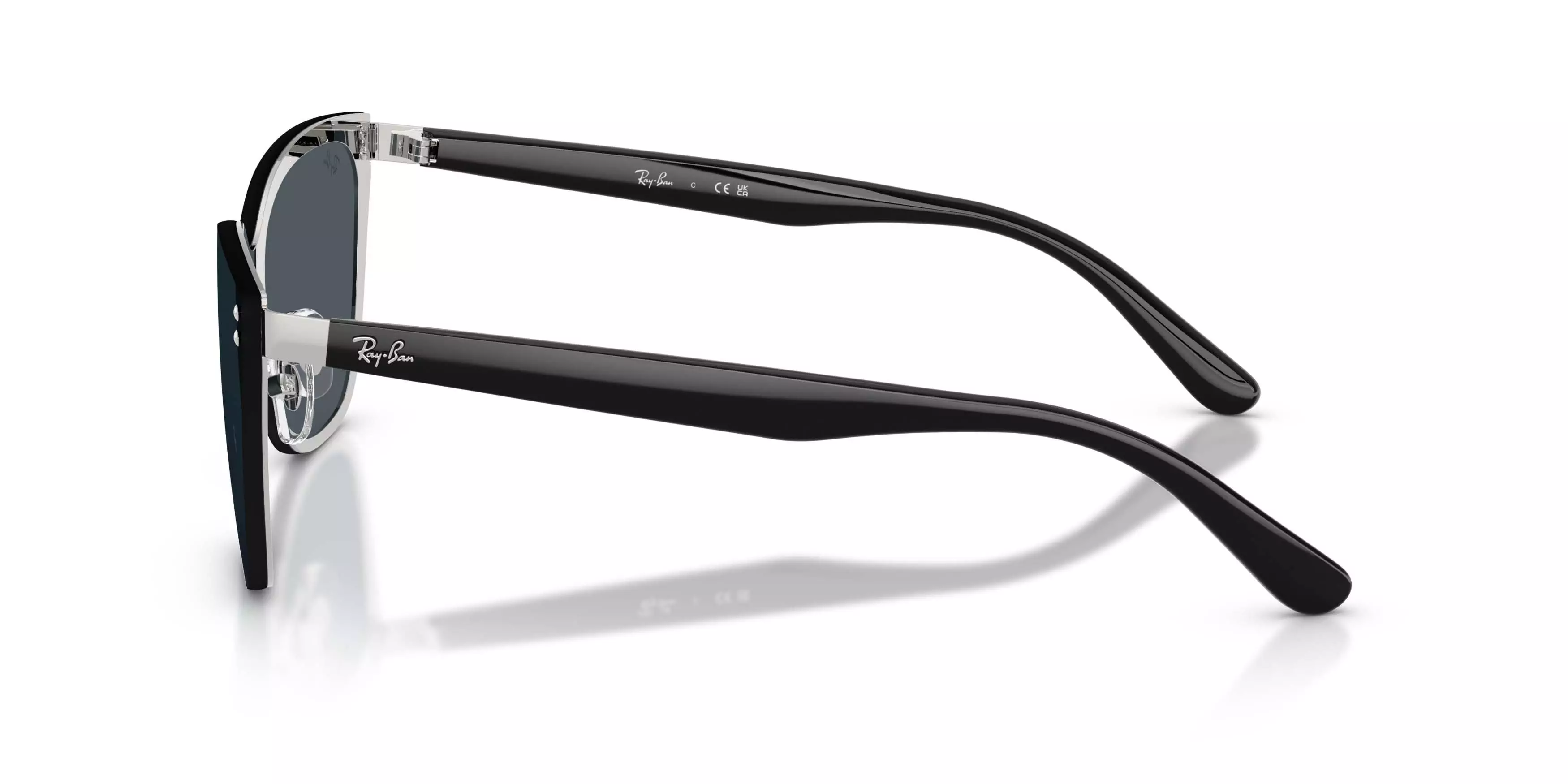 Ray-Ban RB3798D Dark Grey Sunglasses - Silver - SILVER