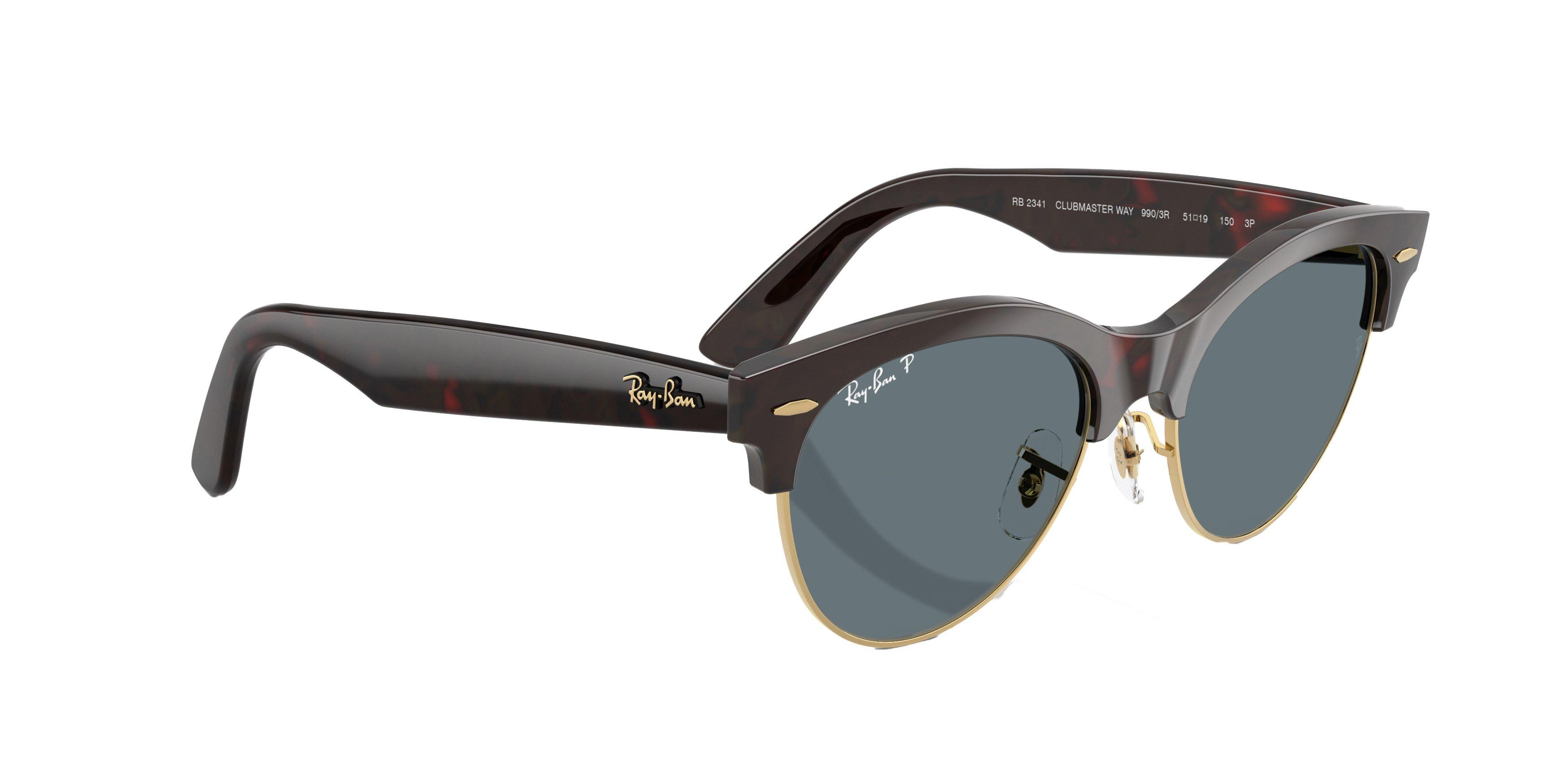 Ray-Ban Clubmaster Way Grey Sunglasses - Brown - BROWN/GREY Thumbnail View 4