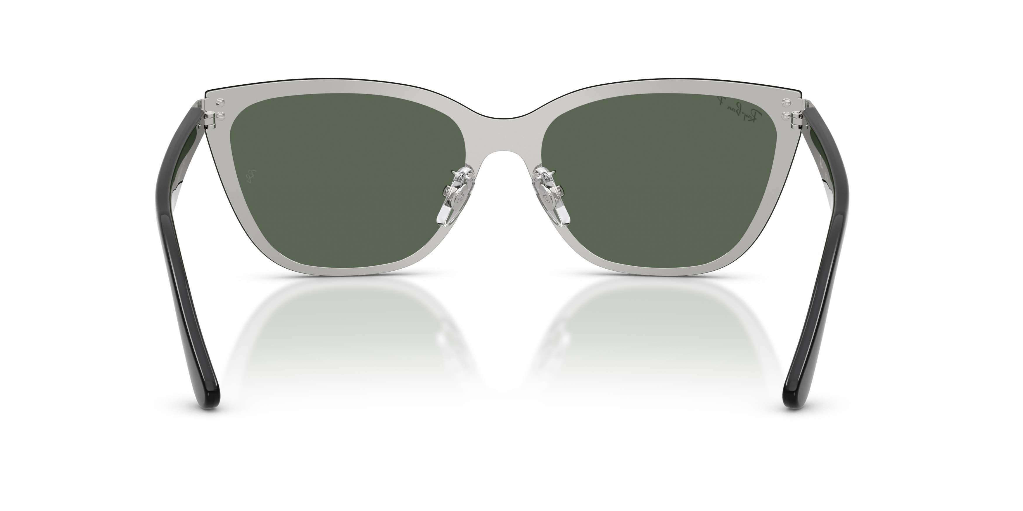 Ray-Ban RB3798D Dark Green Polarized Sunglasses - Silver - SILVER/GREEN