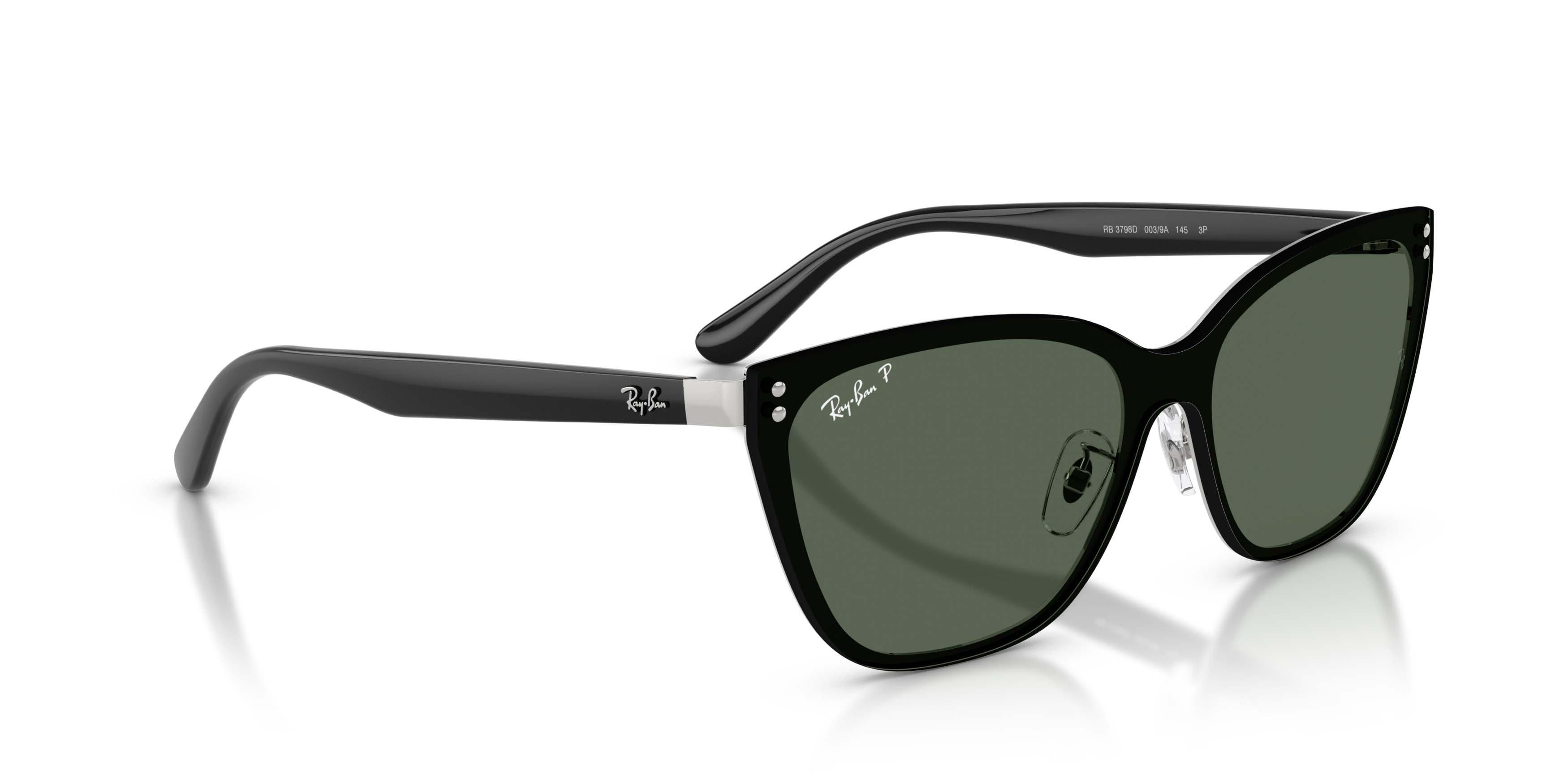 Ray-Ban RB3798D Dark Green Polarized Sunglasses - Silver - SILVER/GREEN