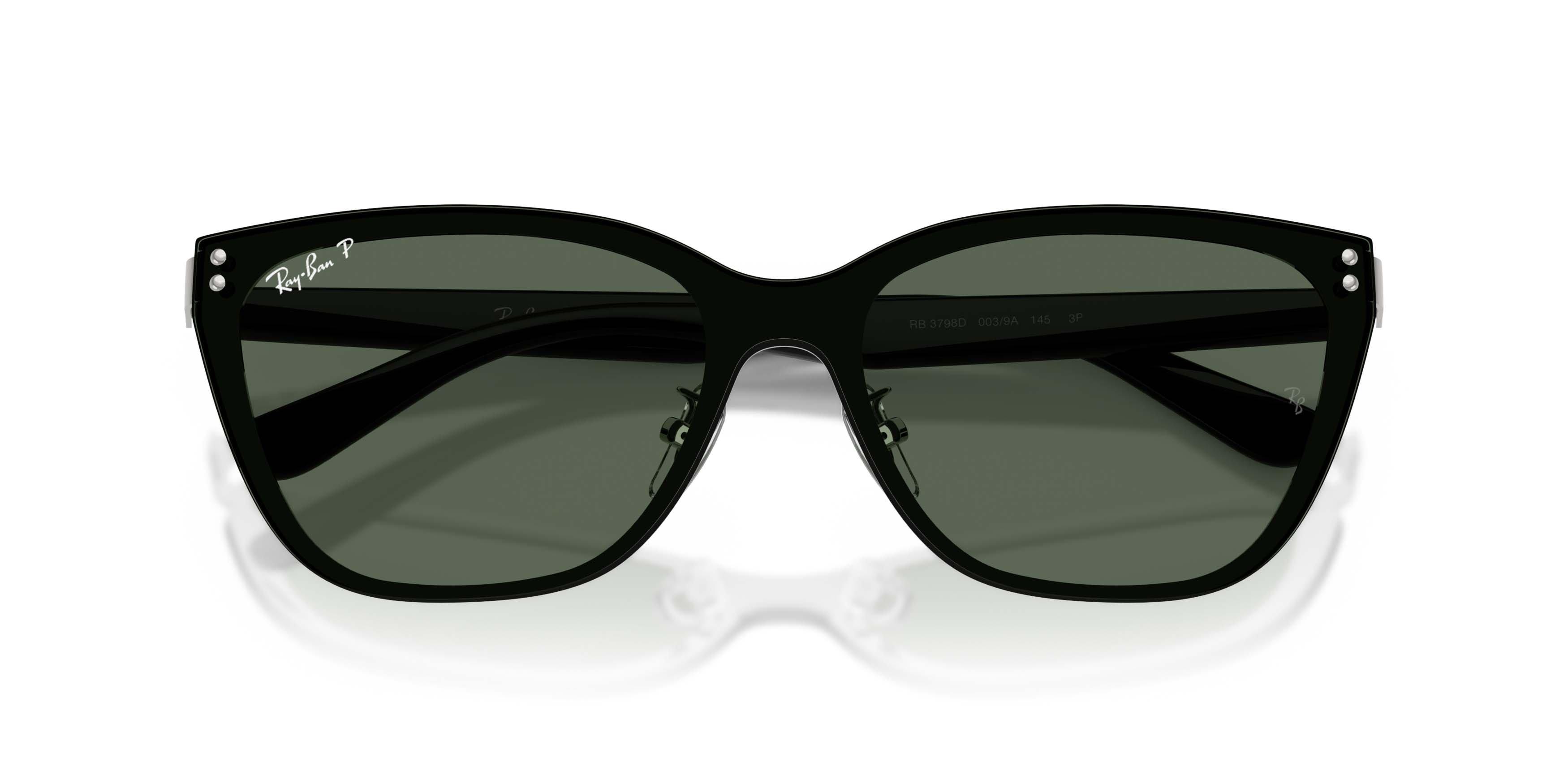 Ray-Ban RB3798D Dark Green Polarized Sunglasses - Silver - SILVER/GREEN