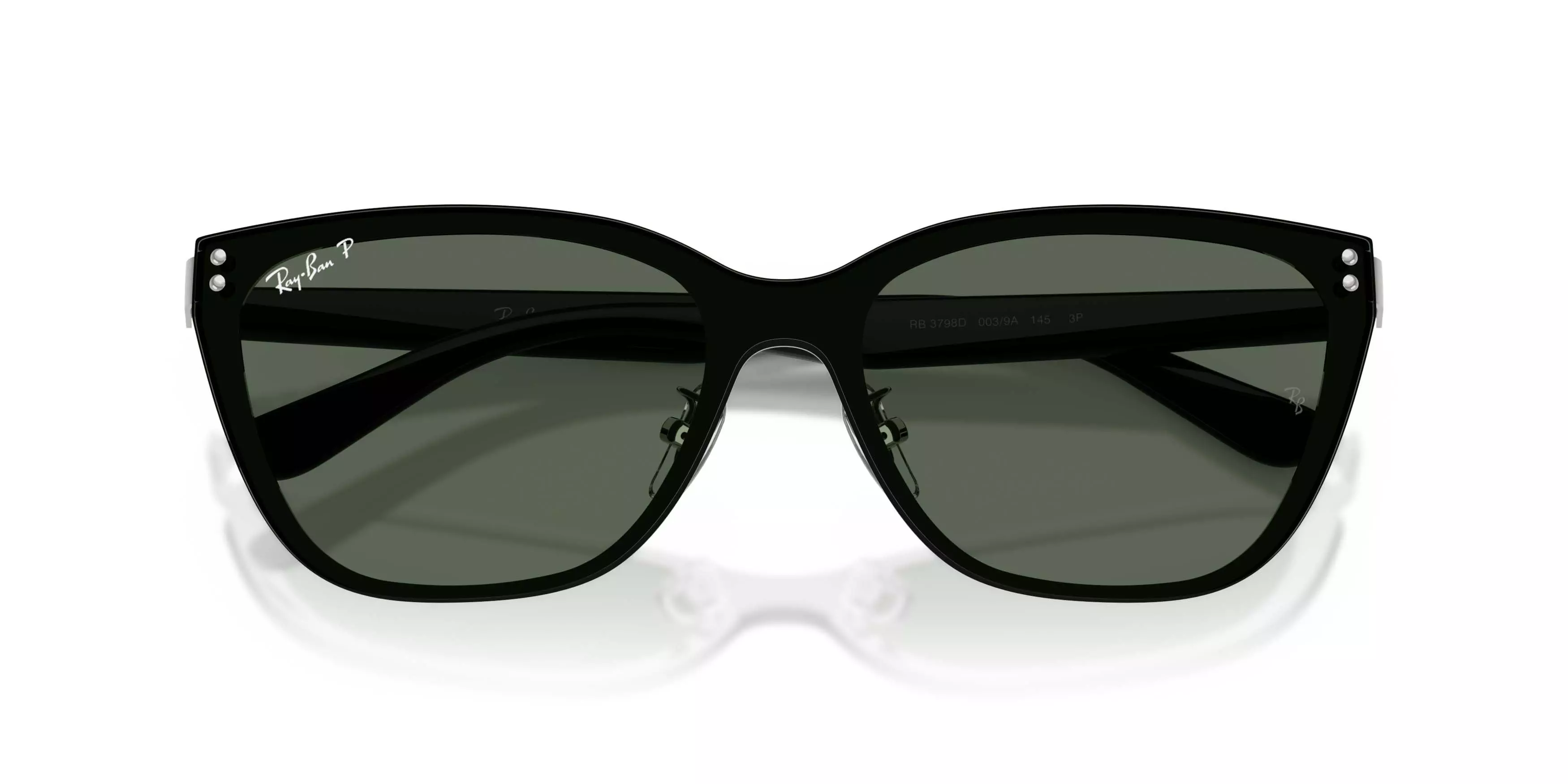Ray-Ban RB3798D Dark Green Polarized Sunglasses - Silver - SILVER/GREEN