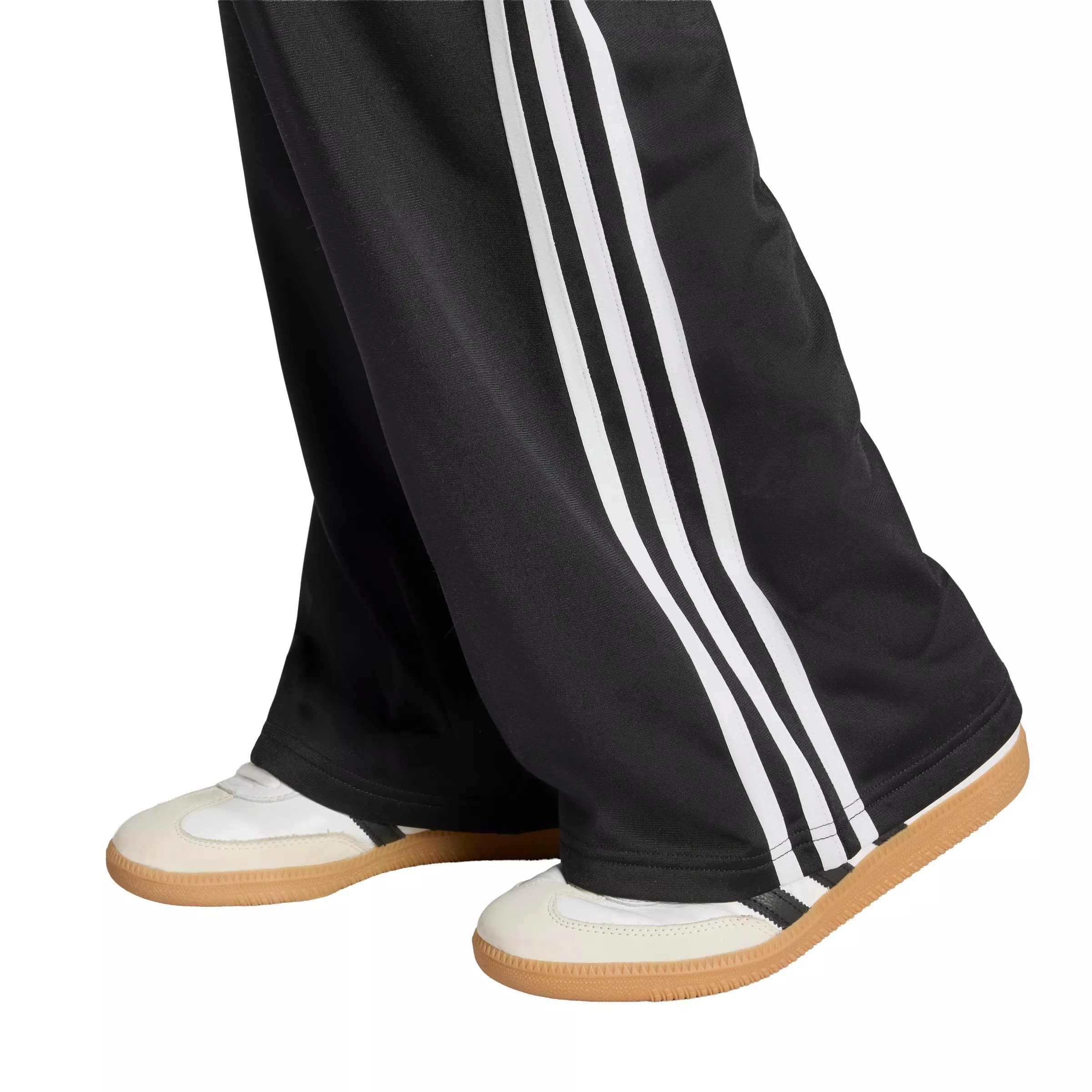 adidas Originals Women's Smocked Firebird Track Pants - Black - BLACK
