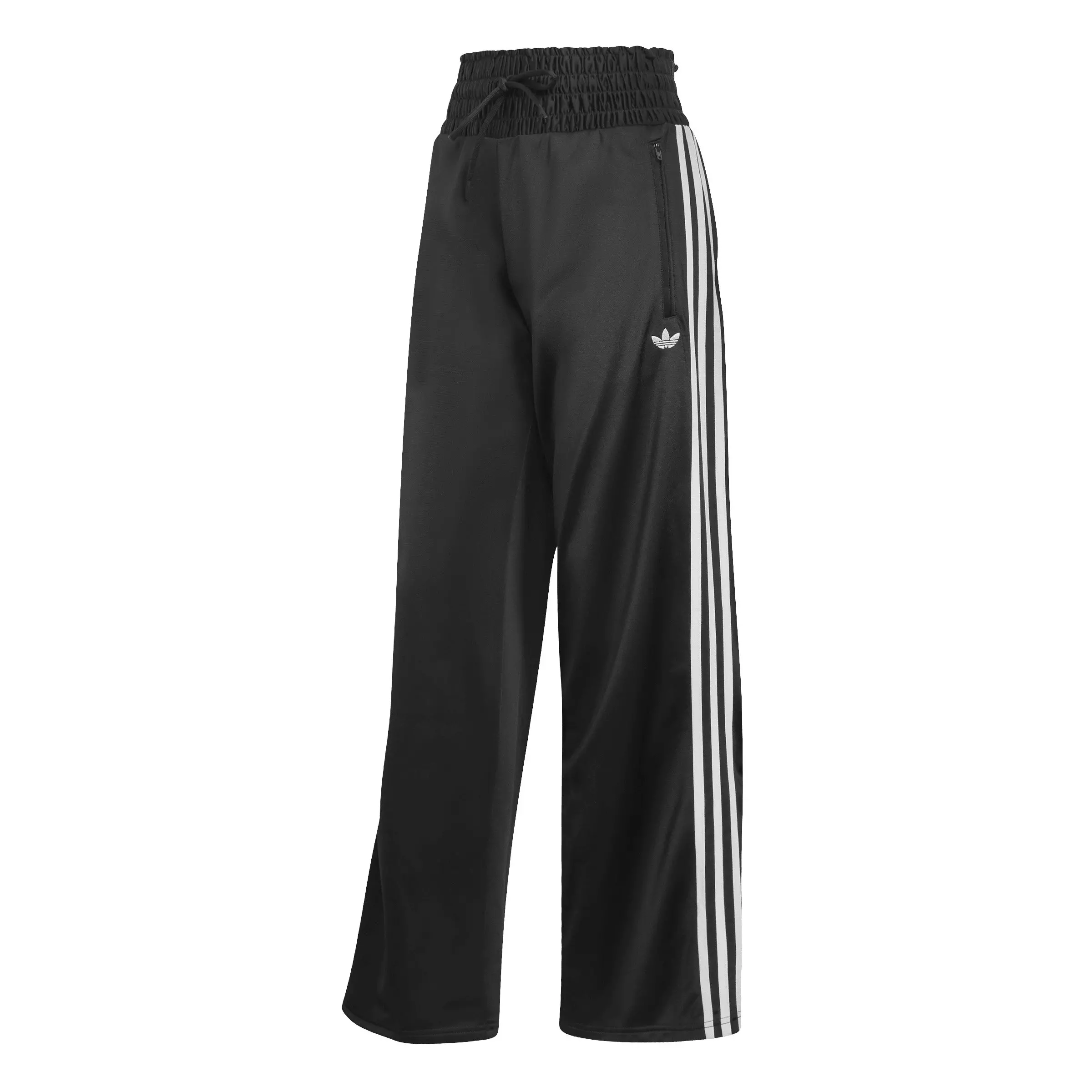 adidas Originals Women's Smocked Firebird Track Pants - Black - BLACK