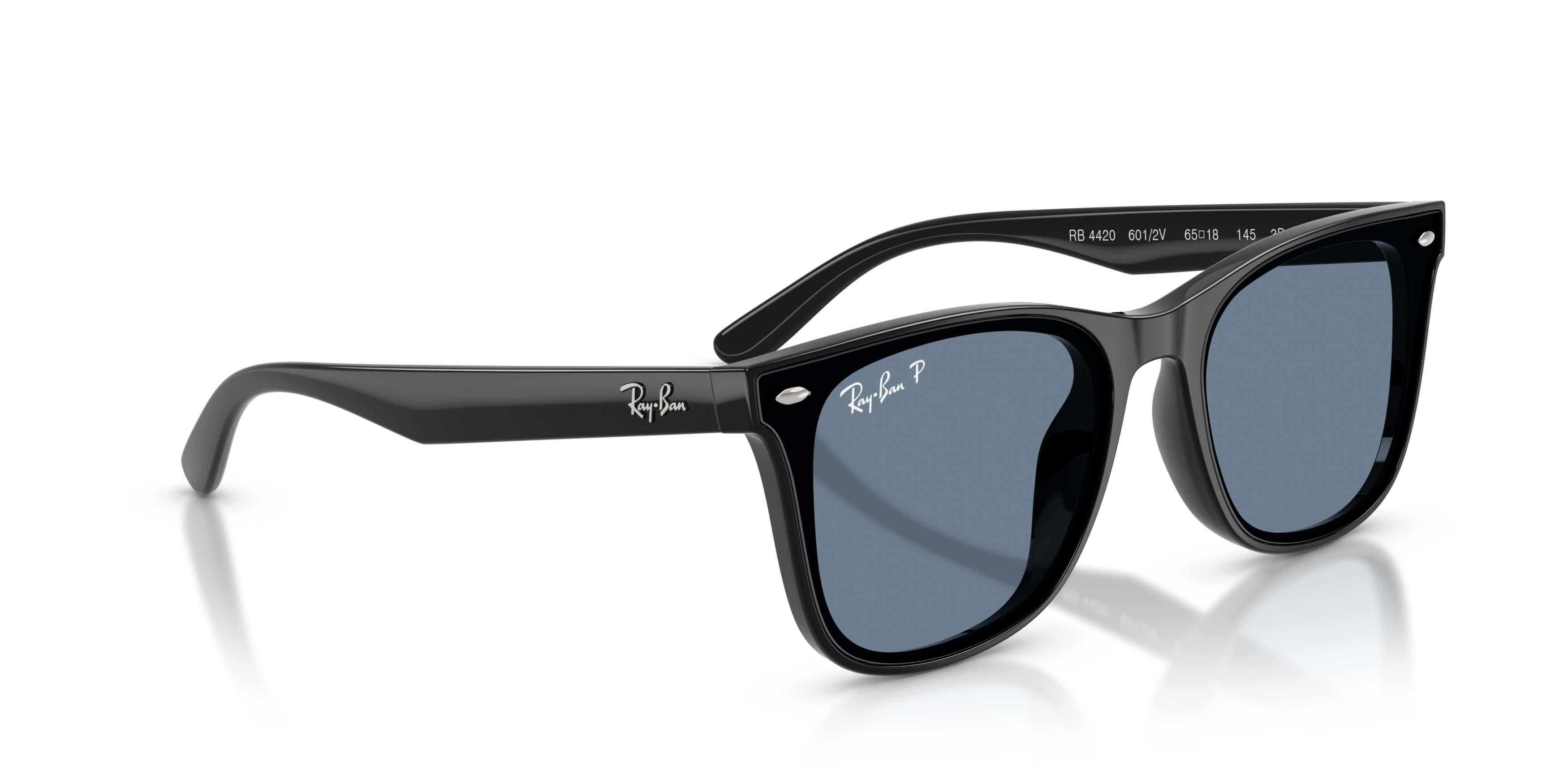 Ray-Ban RB4420 Dark Blue Polarized Sunglasses - Black - BLACK/BLUE