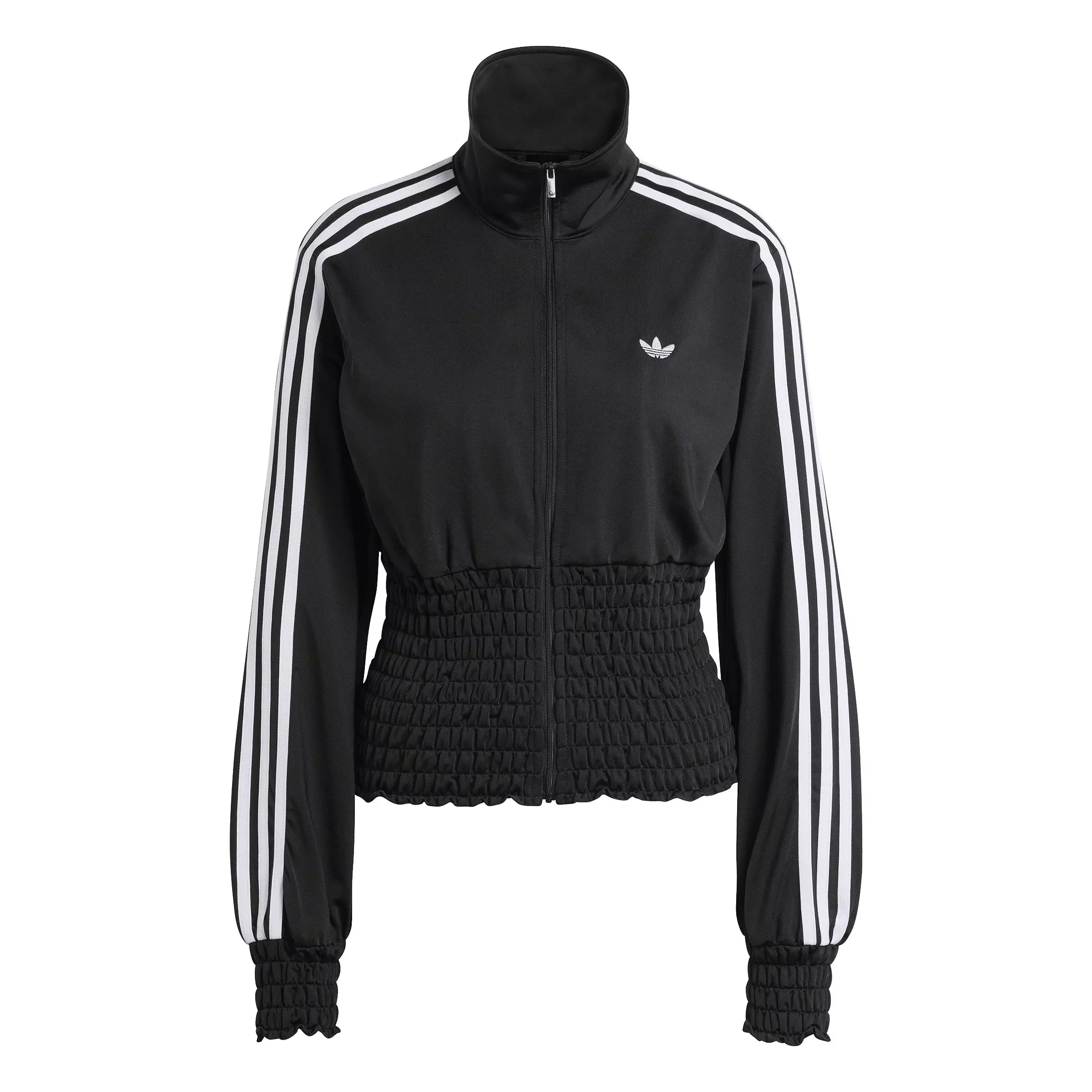 adidas Originals Women's Smocked Firebird Track Jacket - Black - BLACK
