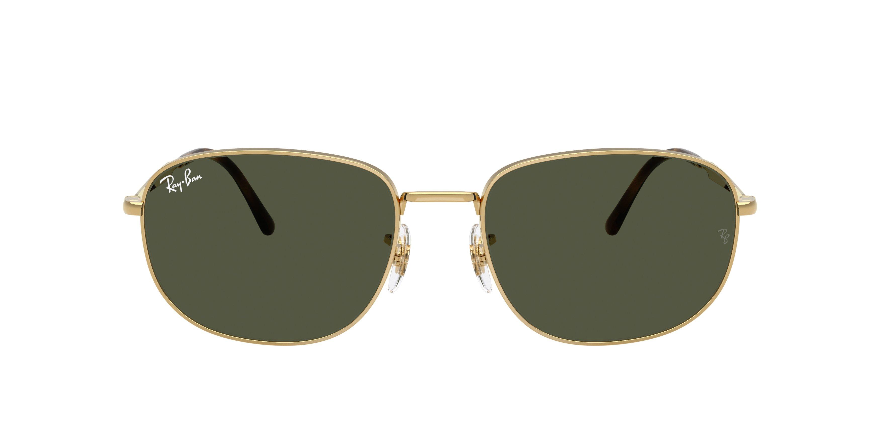 Ray-Ban RB3754 Green Sunglasses - Gold - GOLD/GREEN Thumbnail View 3