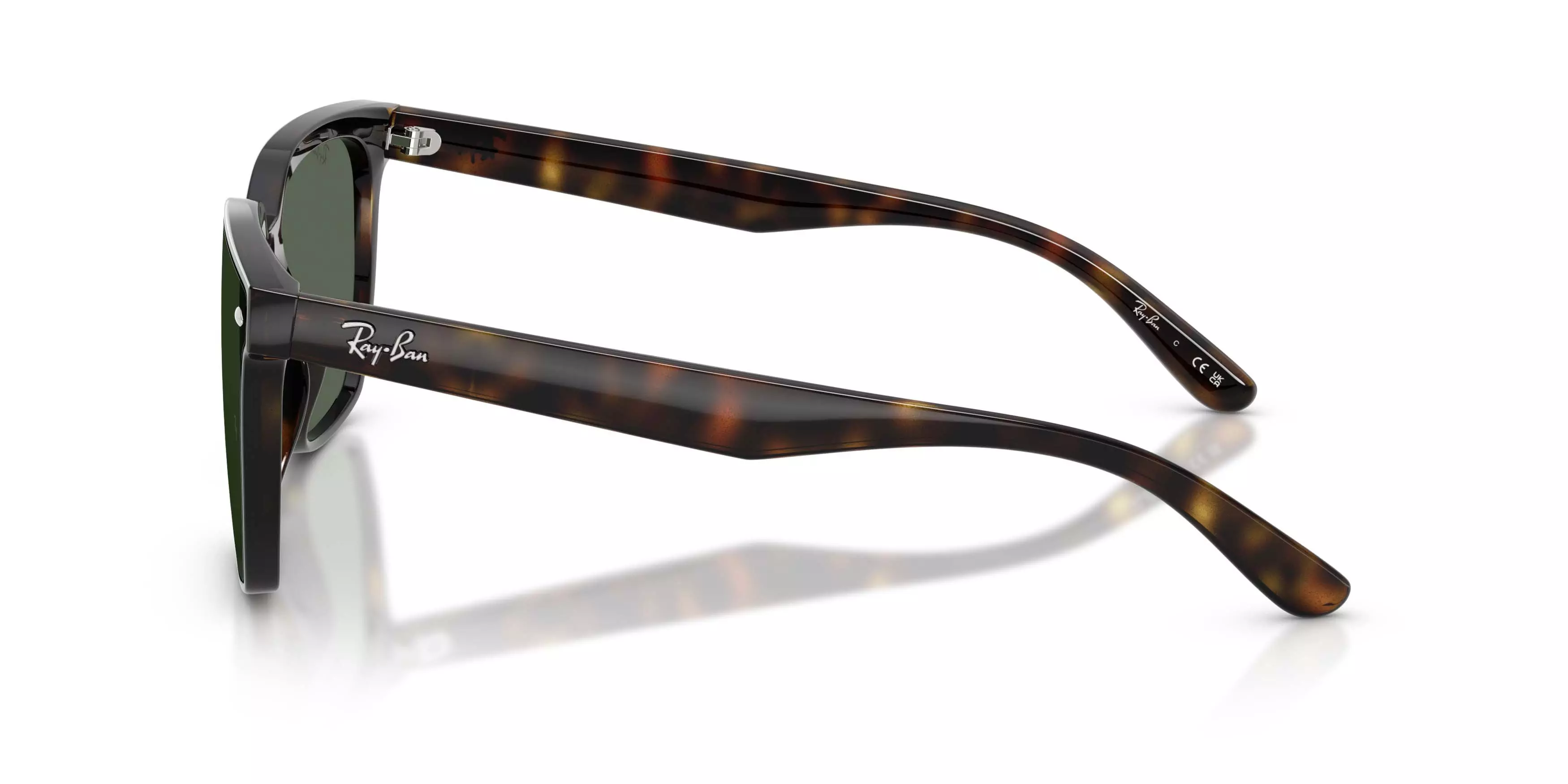 Ray-Ban 0RB4466D Dark Green Sunglasses - Havana - BROWN/GREEN