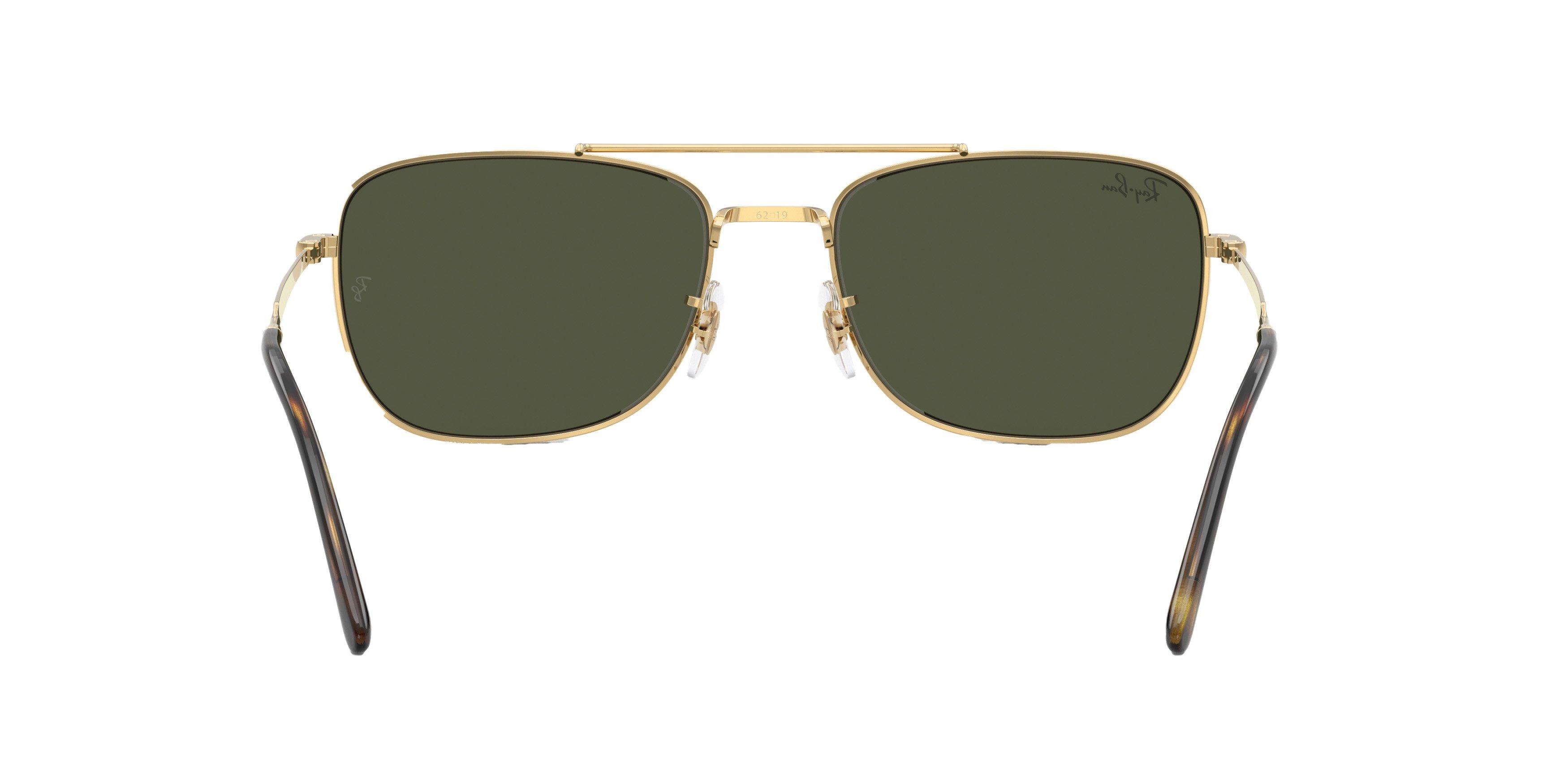 Ray-Ban RB3755 Green Sunglasses - Gold - GOLD/GREEN Thumbnail View 2