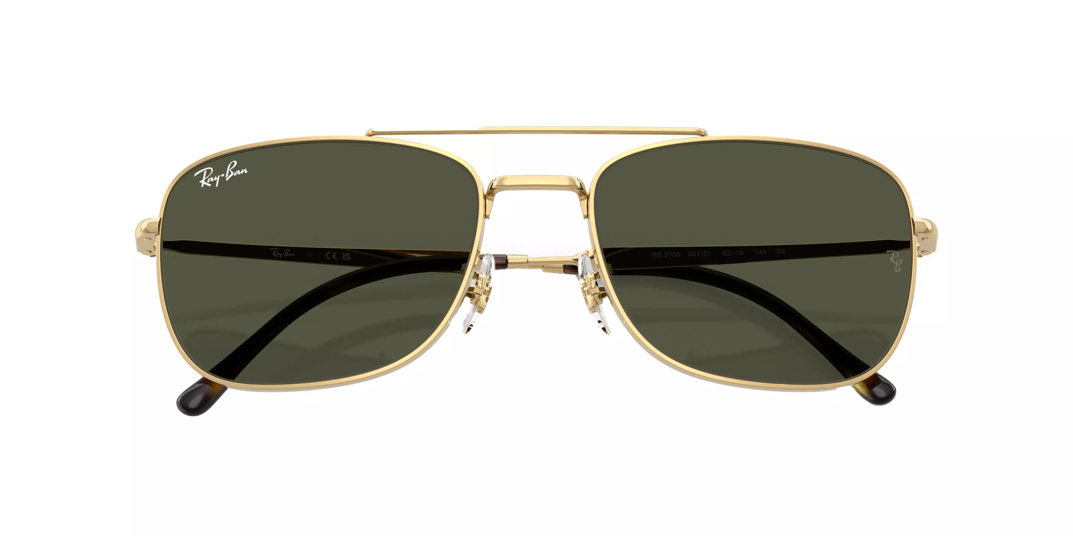 Ray-Ban RB3755 Green Sunglasses - Gold - GOLD/GREEN