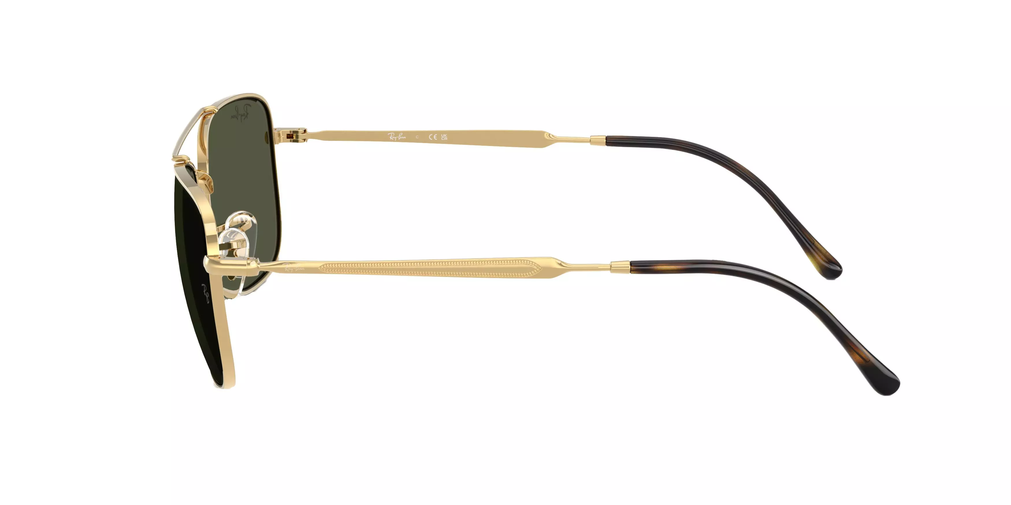 Ray-Ban RB3755 Green Sunglasses - Gold - GOLD/GREEN