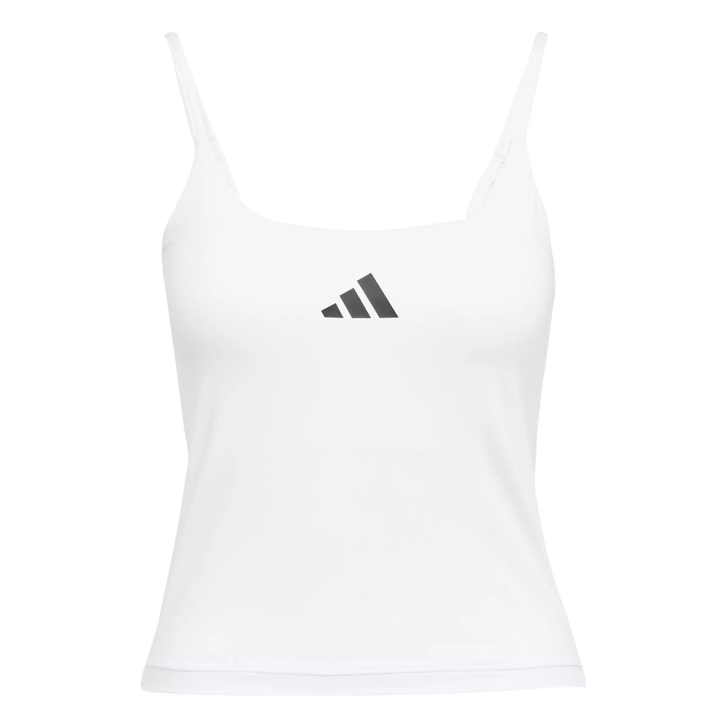 adidas Women's Optime Tank Top With Integrated Light-Support Bra - White - WHITE
