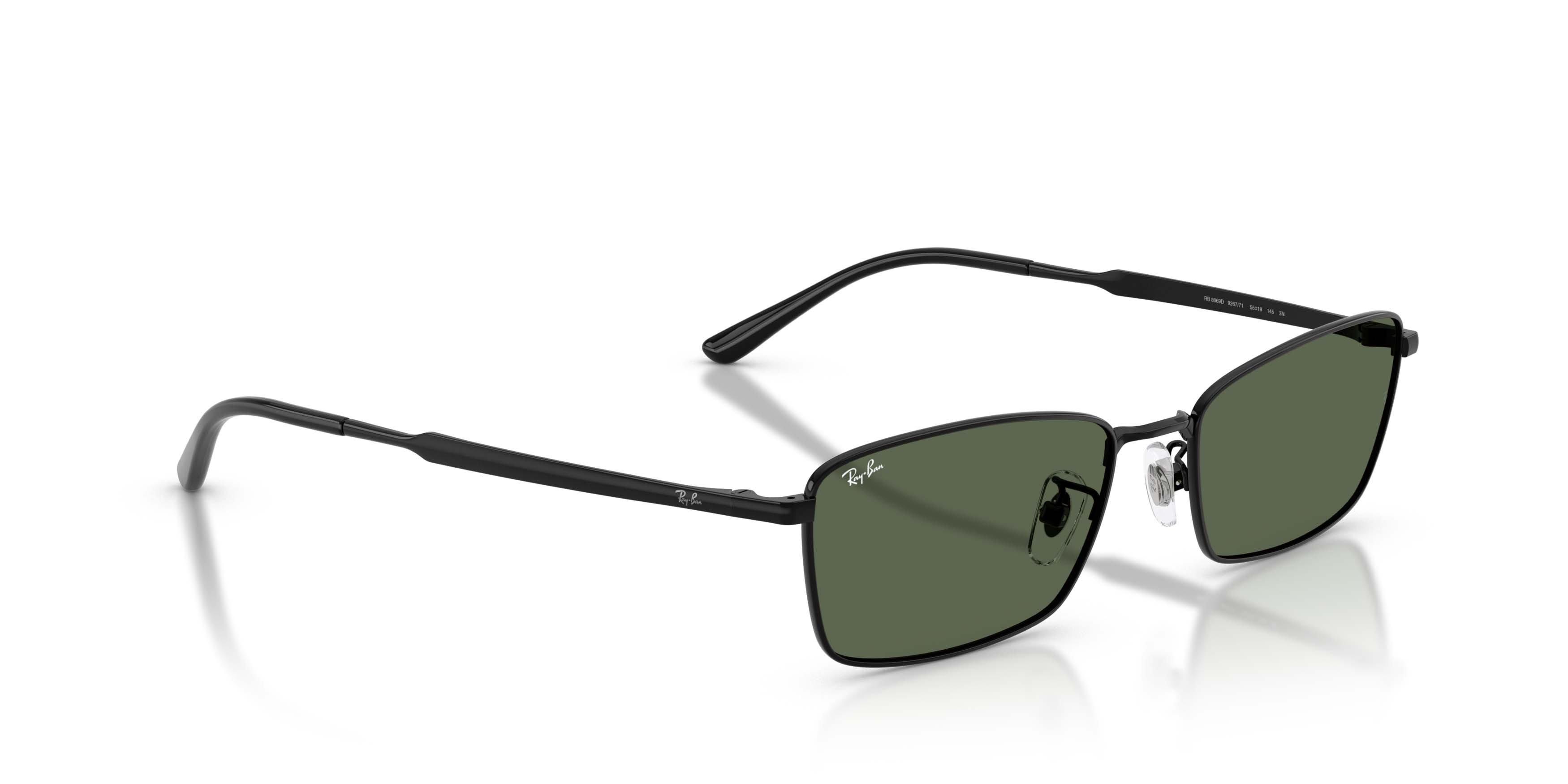 Ray-Ban RB8069D Dark Green Sunglasses - Black - BLACK/GREEN
