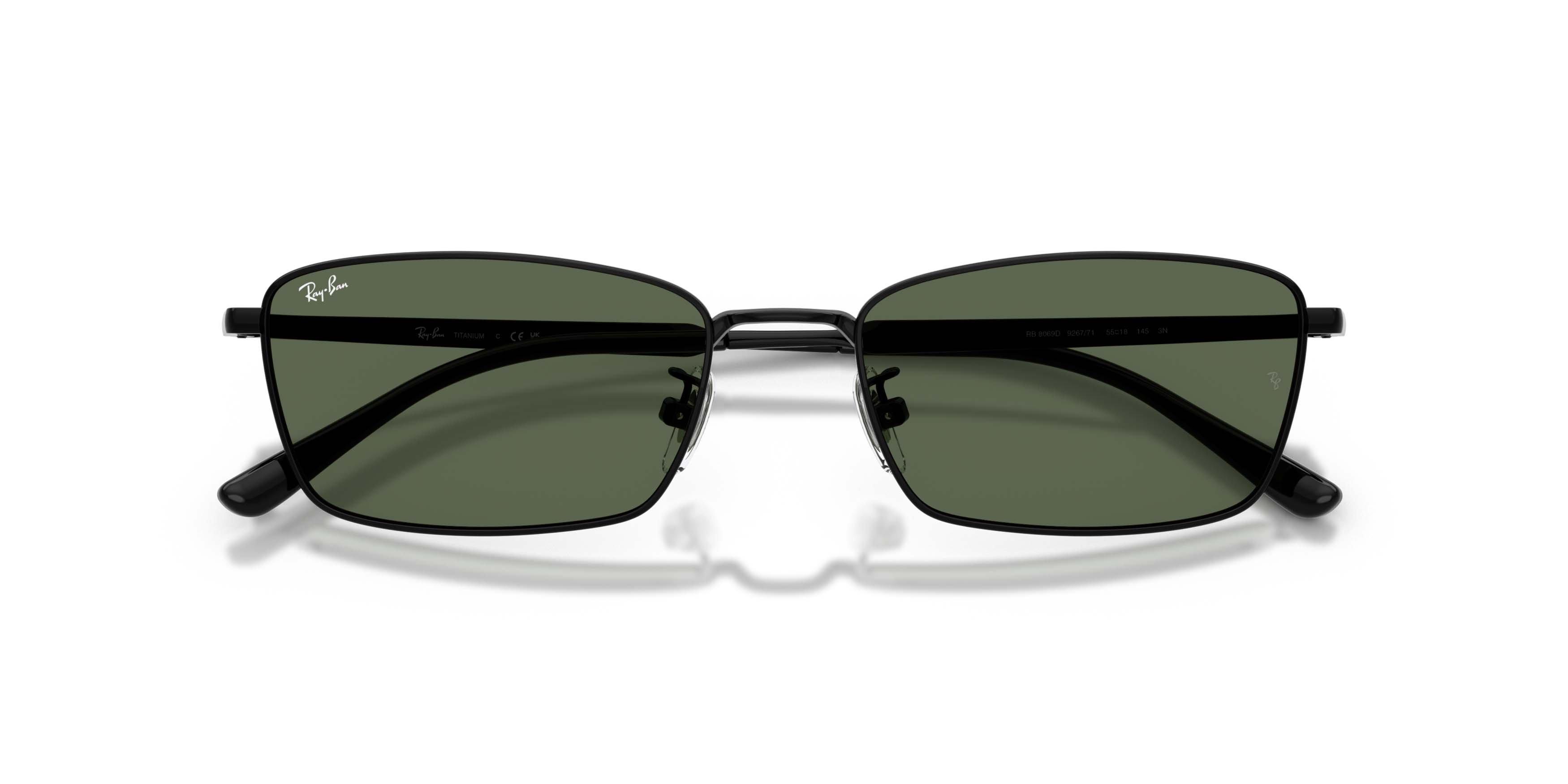 Ray-Ban RB8069D Dark Green Sunglasses - Black - BLACK/GREEN