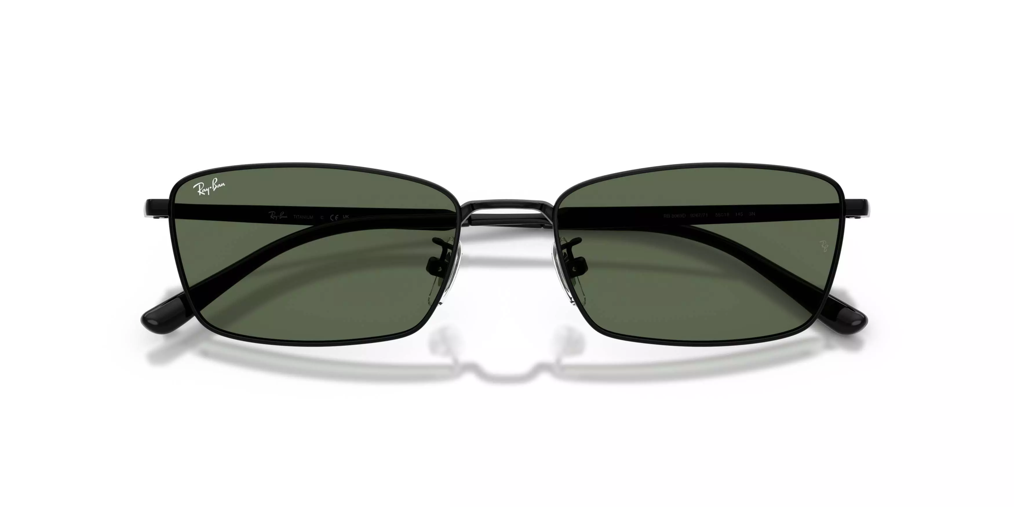 Ray-Ban RB8069D Dark Green Sunglasses - Black - BLACK/GREEN