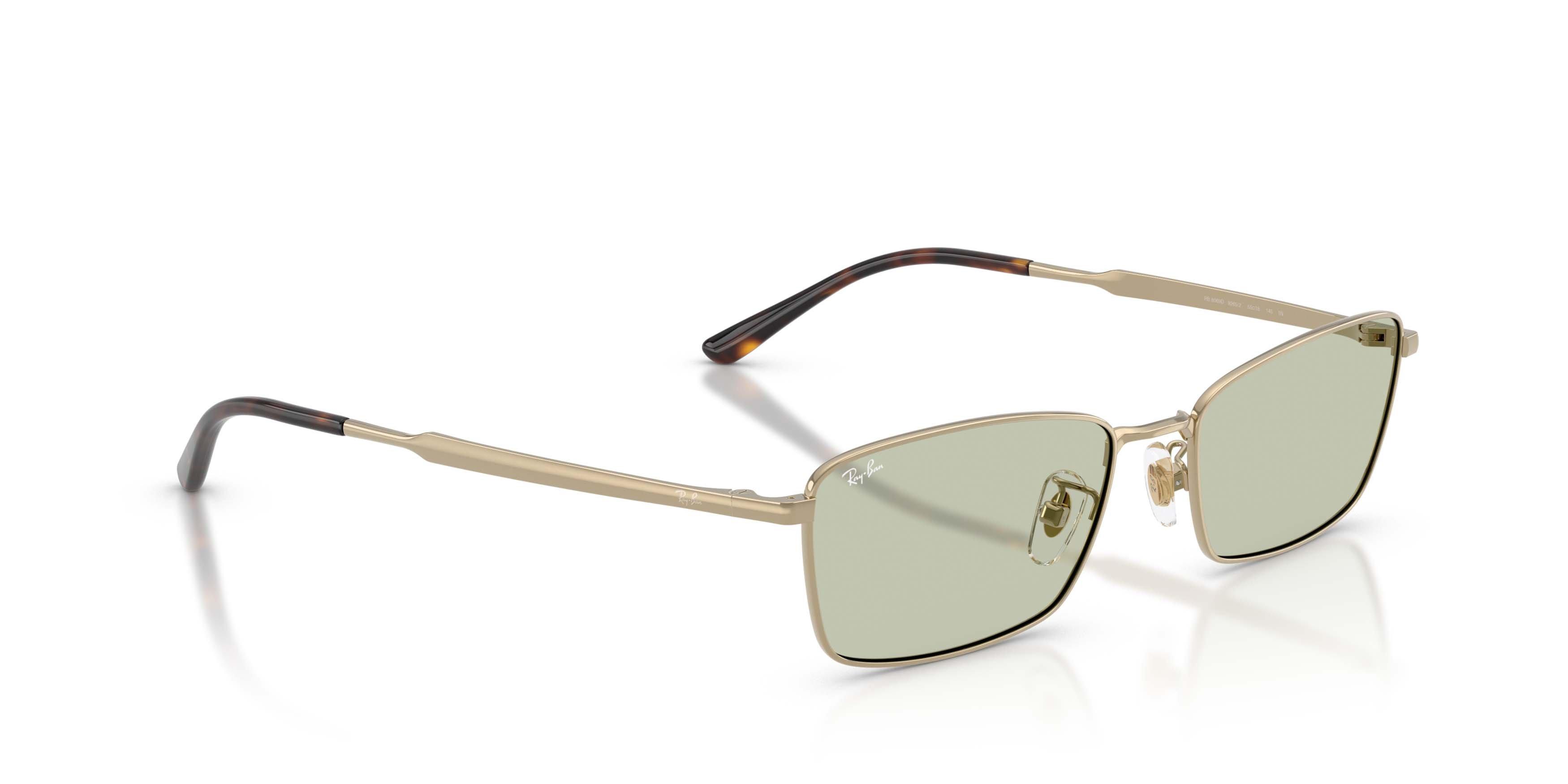 Ray-Ban RB8069D Light Green Sunglasses - Gold - GOLD/GREEN