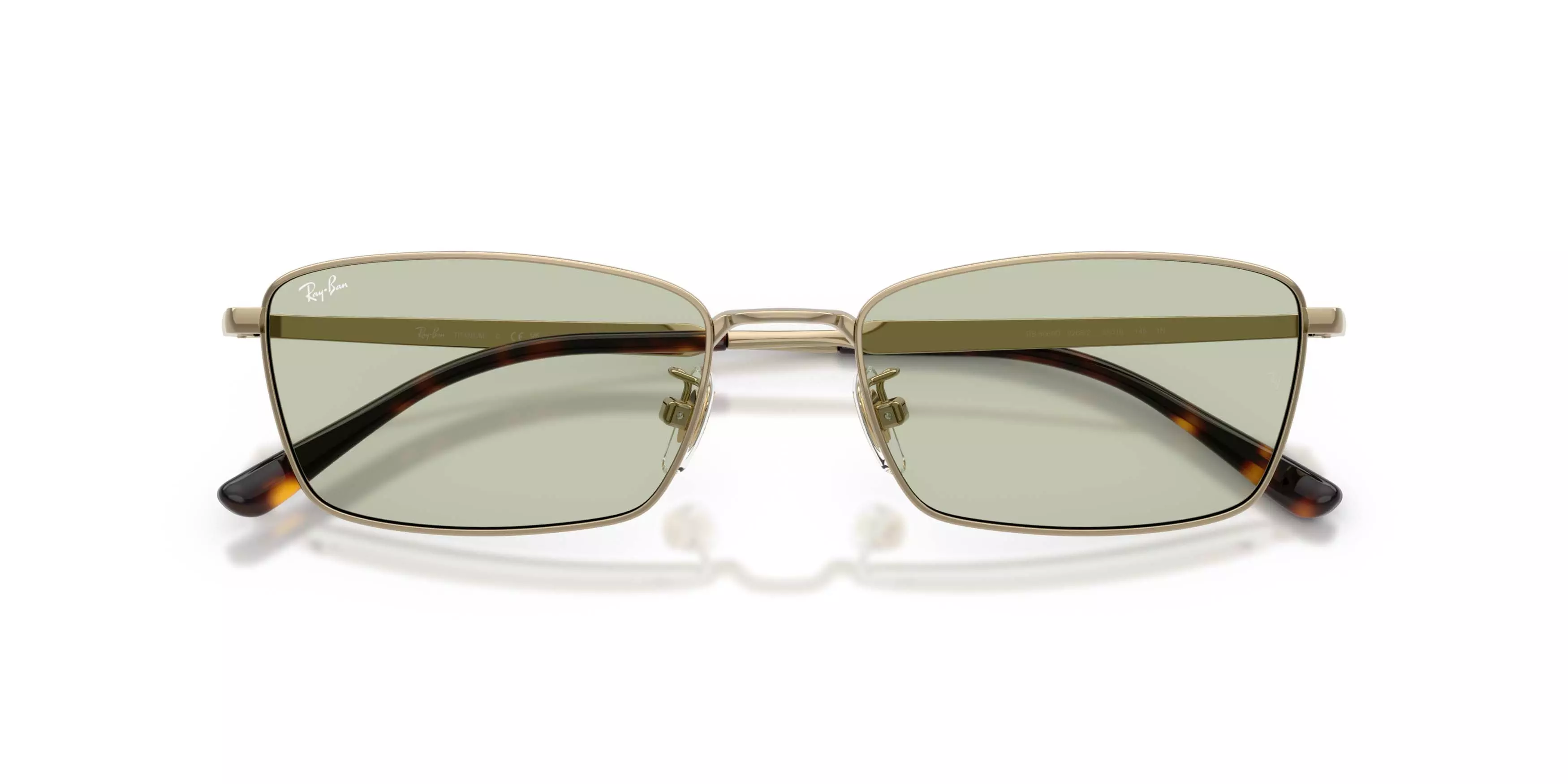Ray-Ban RB8069D Light Green Sunglasses - Gold - GOLD/GREEN