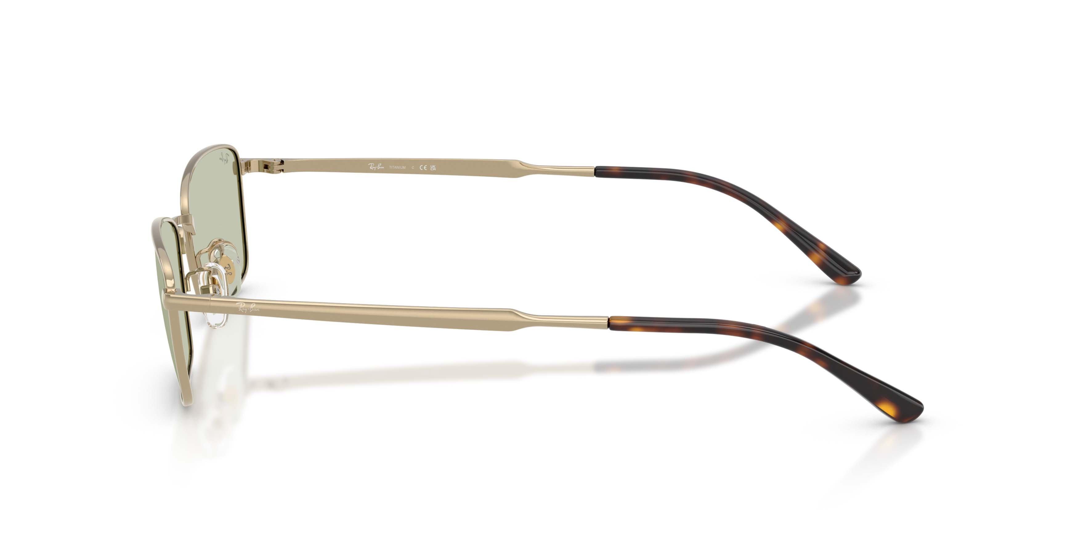 Ray-Ban RB8069D Light Green Sunglasses - Gold - GOLD/GREEN