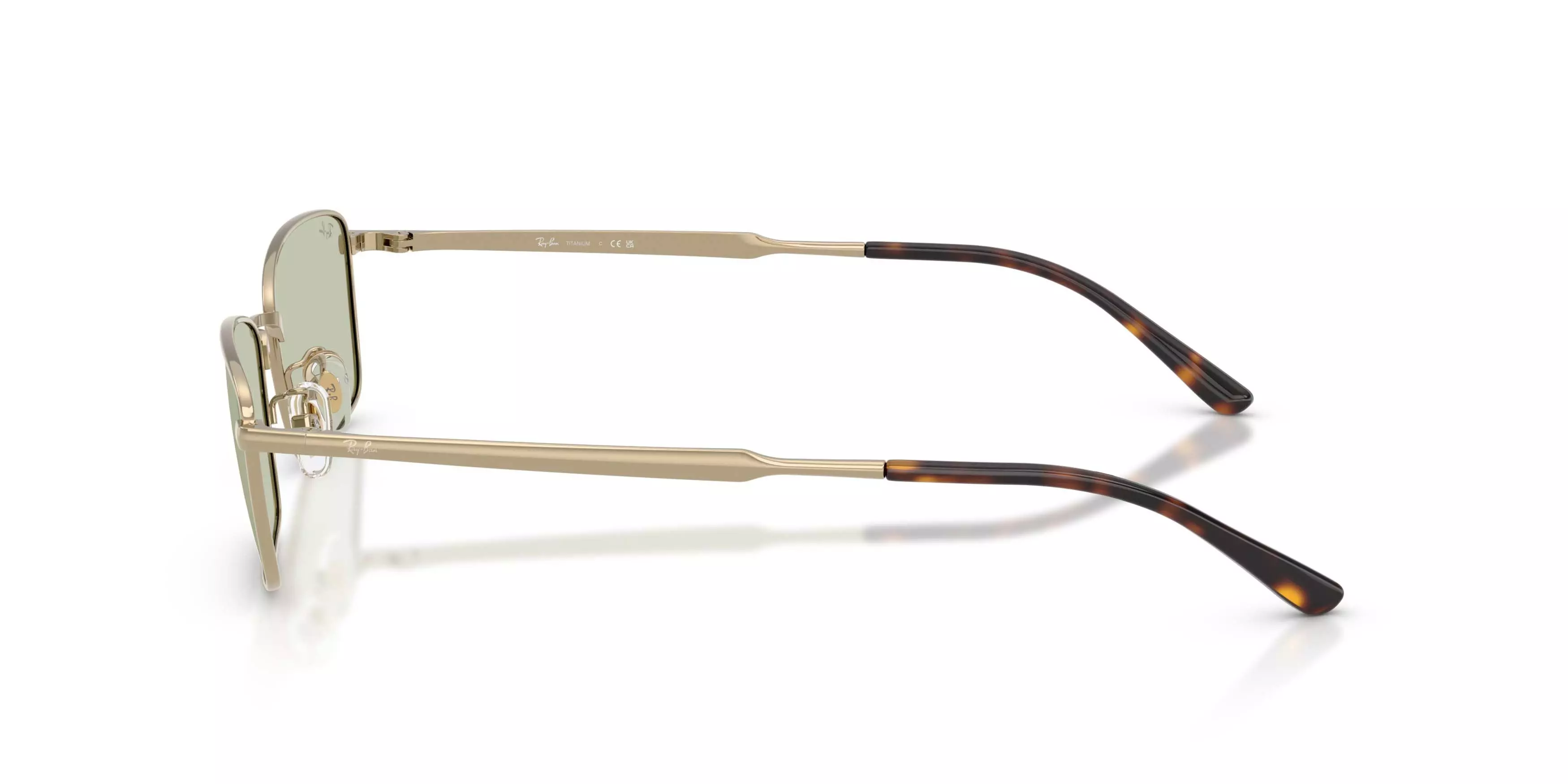 Ray-Ban RB8069D Light Green Sunglasses - Gold - GOLD/GREEN