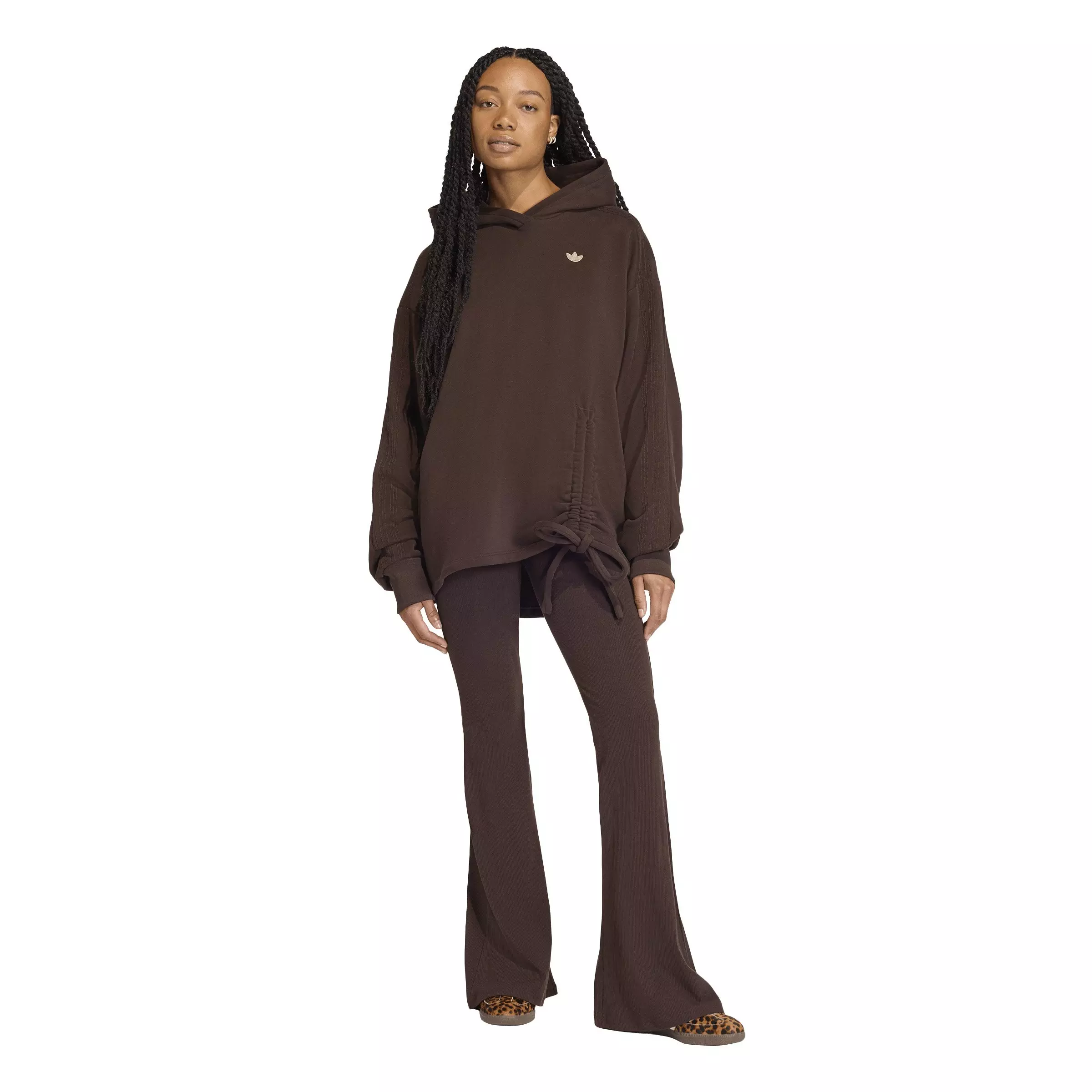 adidas Originals Women's Oversized Hoodie - Brown - BROWN