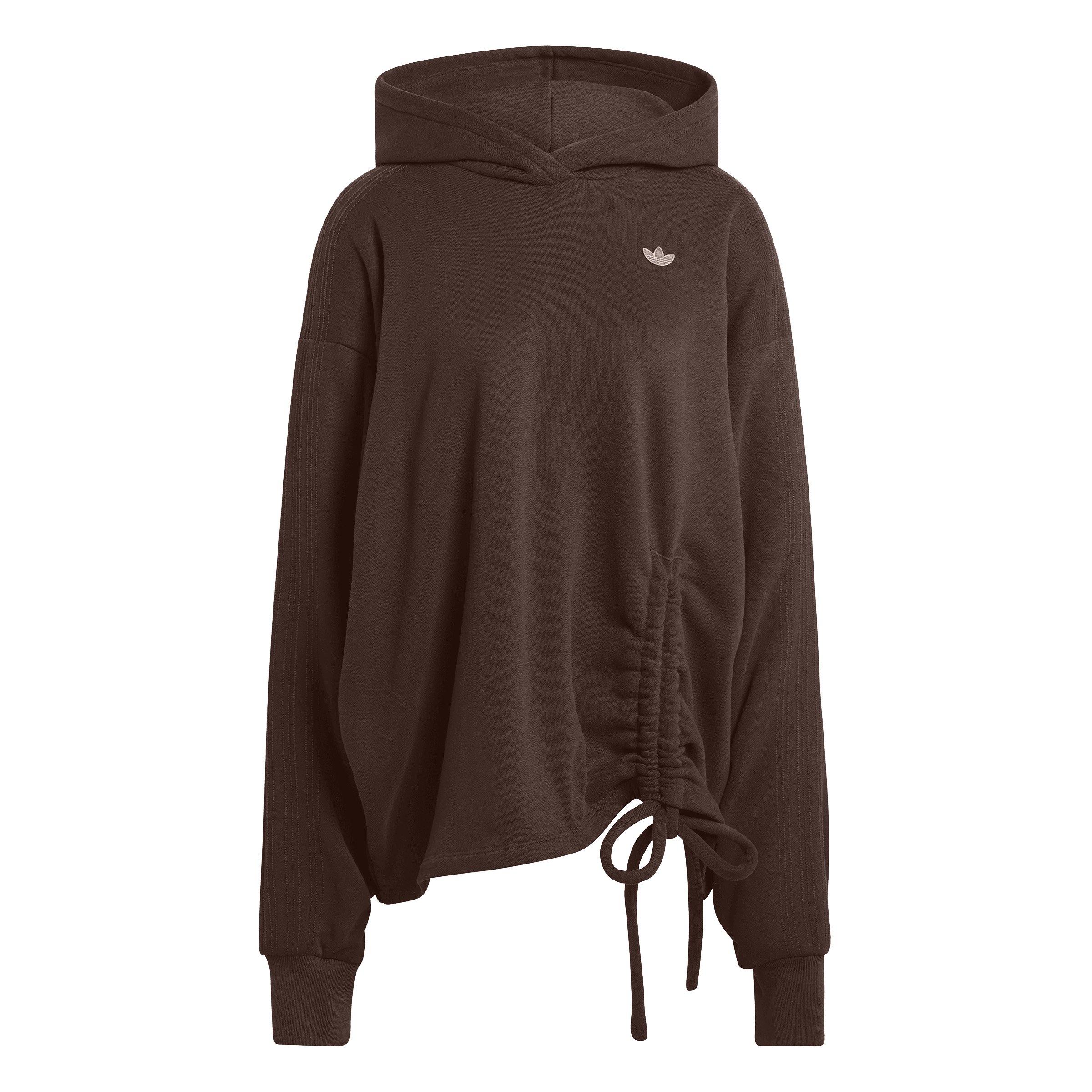 adidas Originals Women's Oversized Hoodie - Brown - BROWN Thumbnail View 6