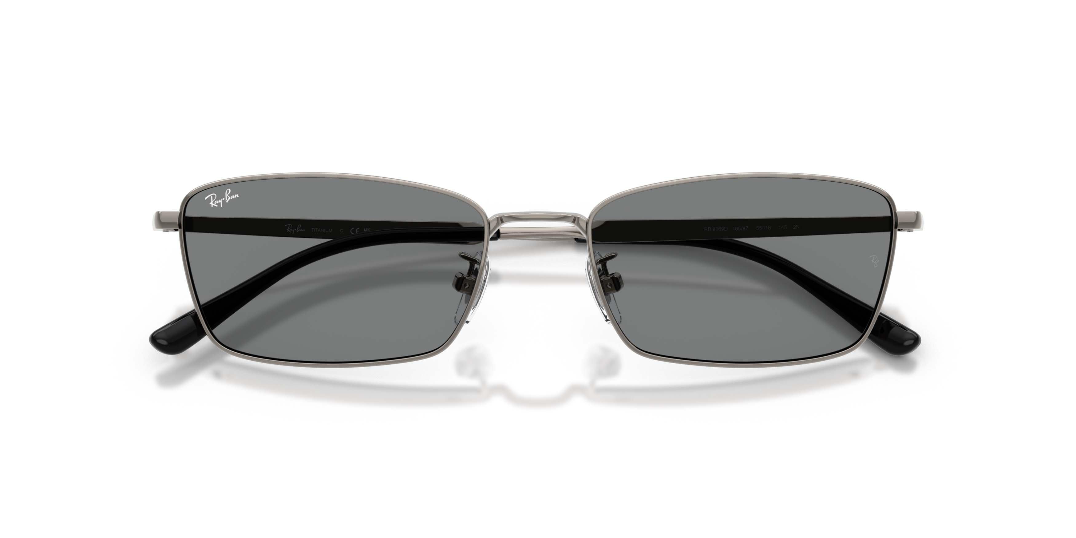 Ray-Ban RB8069D Dark Grey Sunglasses - Gunmetal - DK GREY