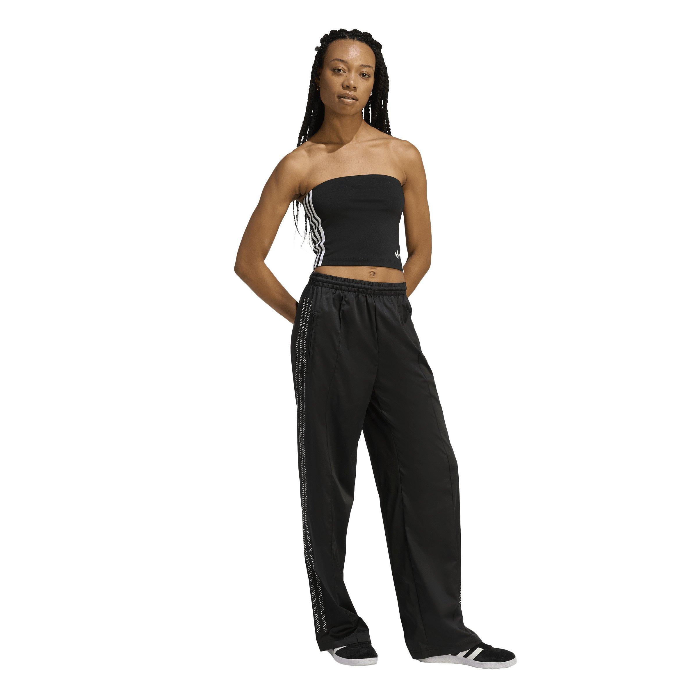 adidas Originals Women's Pearl Firebird Loose Track Pants - Black - BLACK Thumbnail View 5