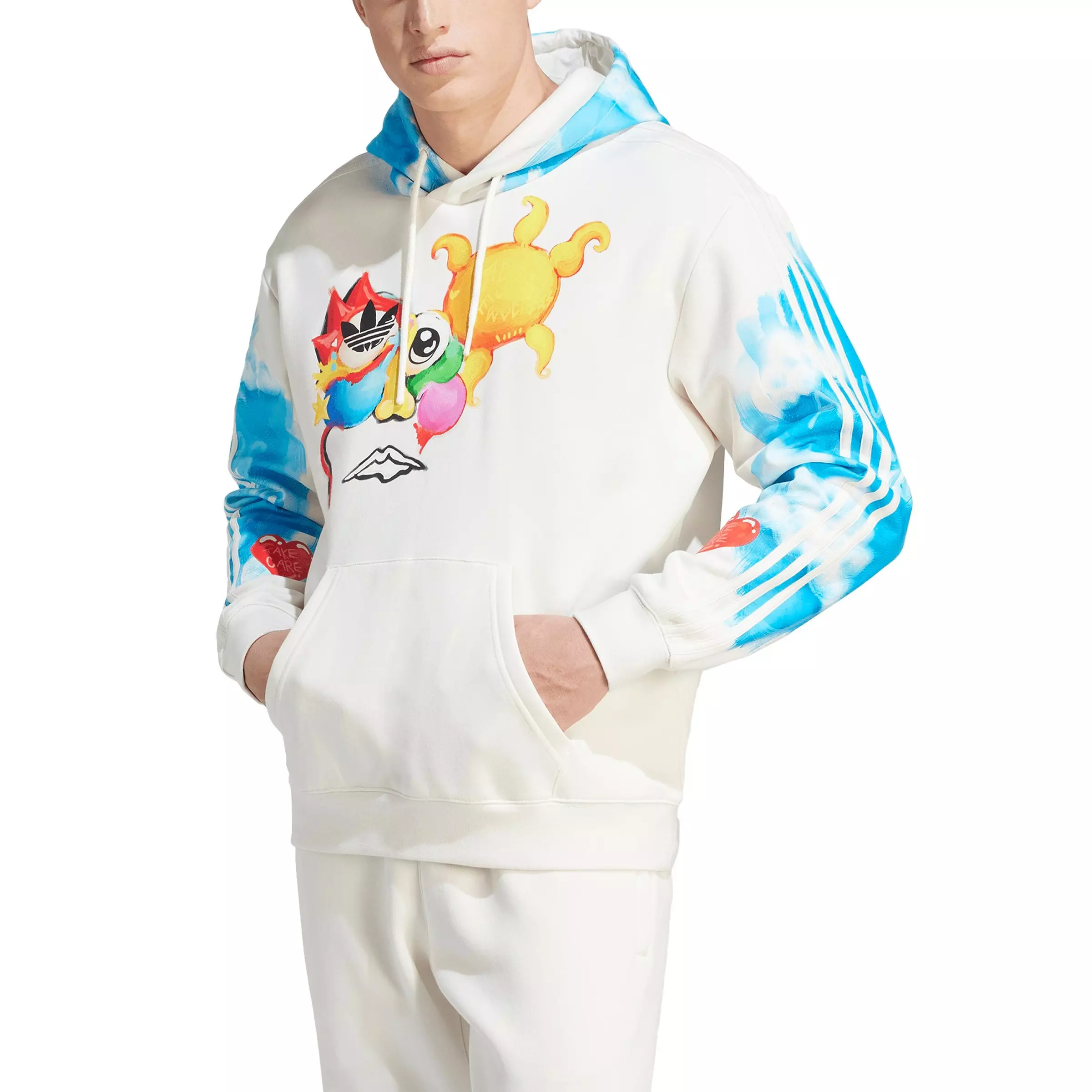 adidas Originals x FEWOCiOUS Men's Hoodie -White - WHITE