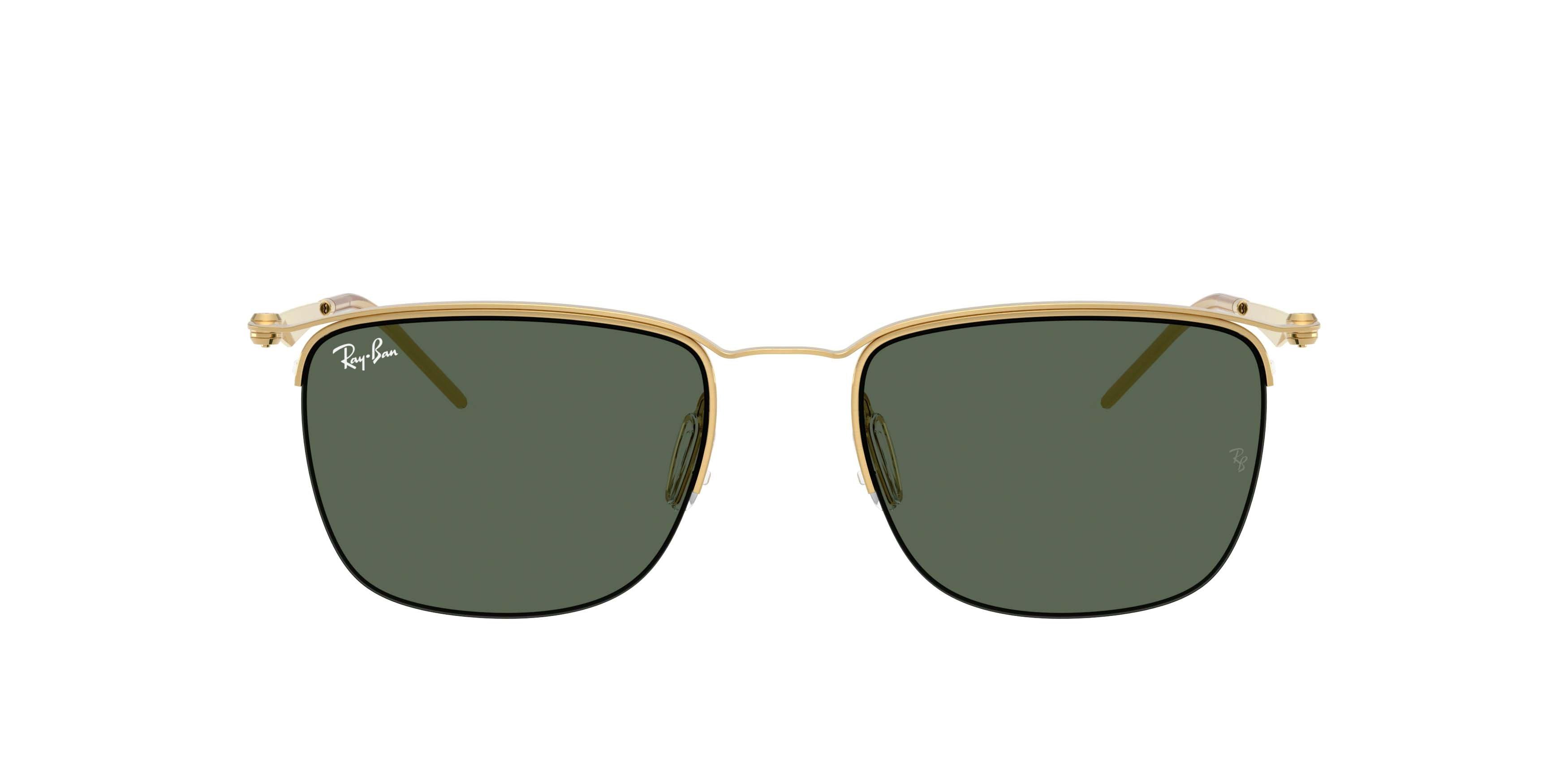 Ray-Ban RB8550 Dark Green Sunglasses - Polished Arista Gold - GOLD/GREEN
