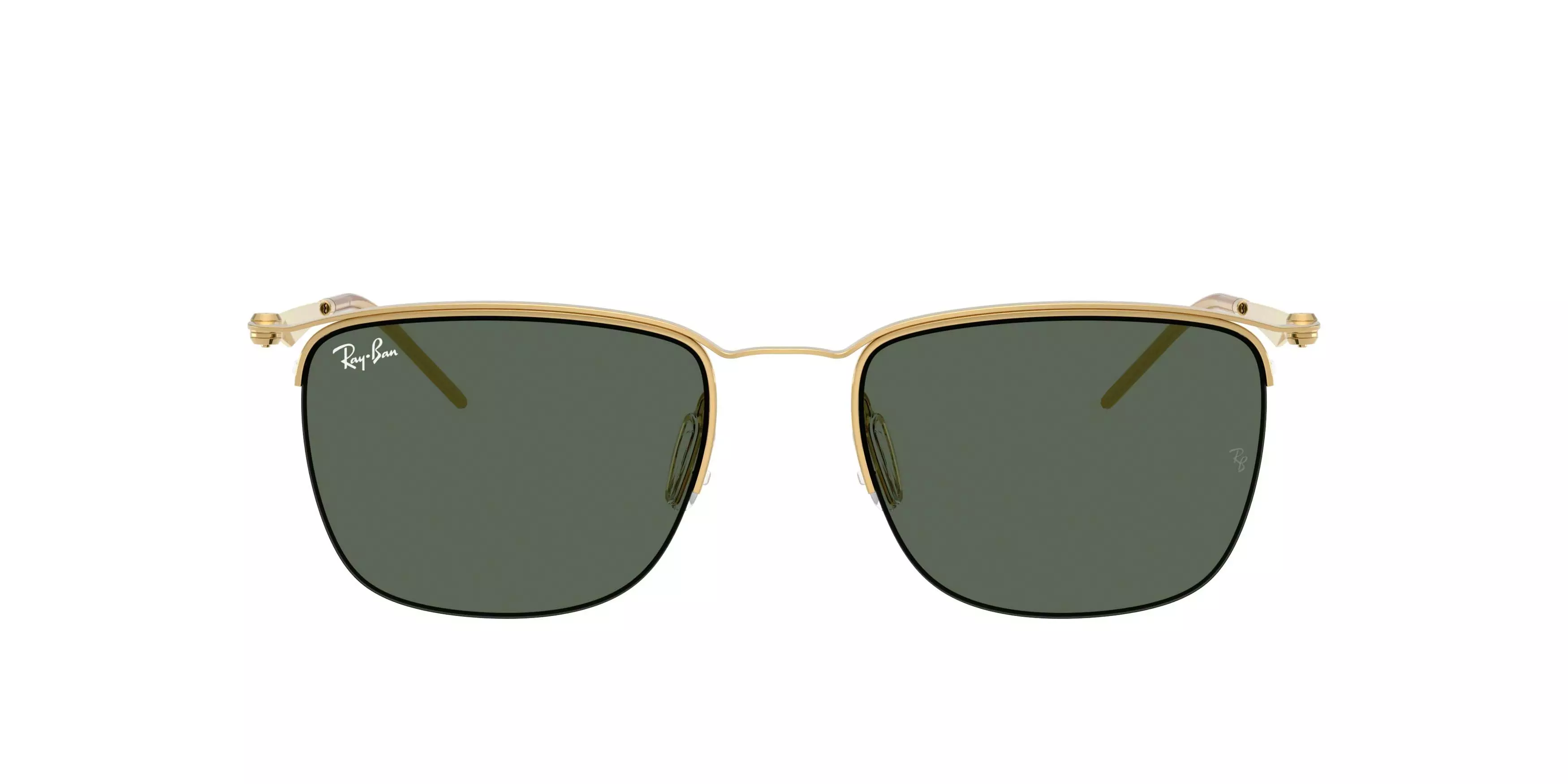 Ray-Ban RB8550 Dark Green Sunglasses - Polished Arista Gold - GOLD/GREEN