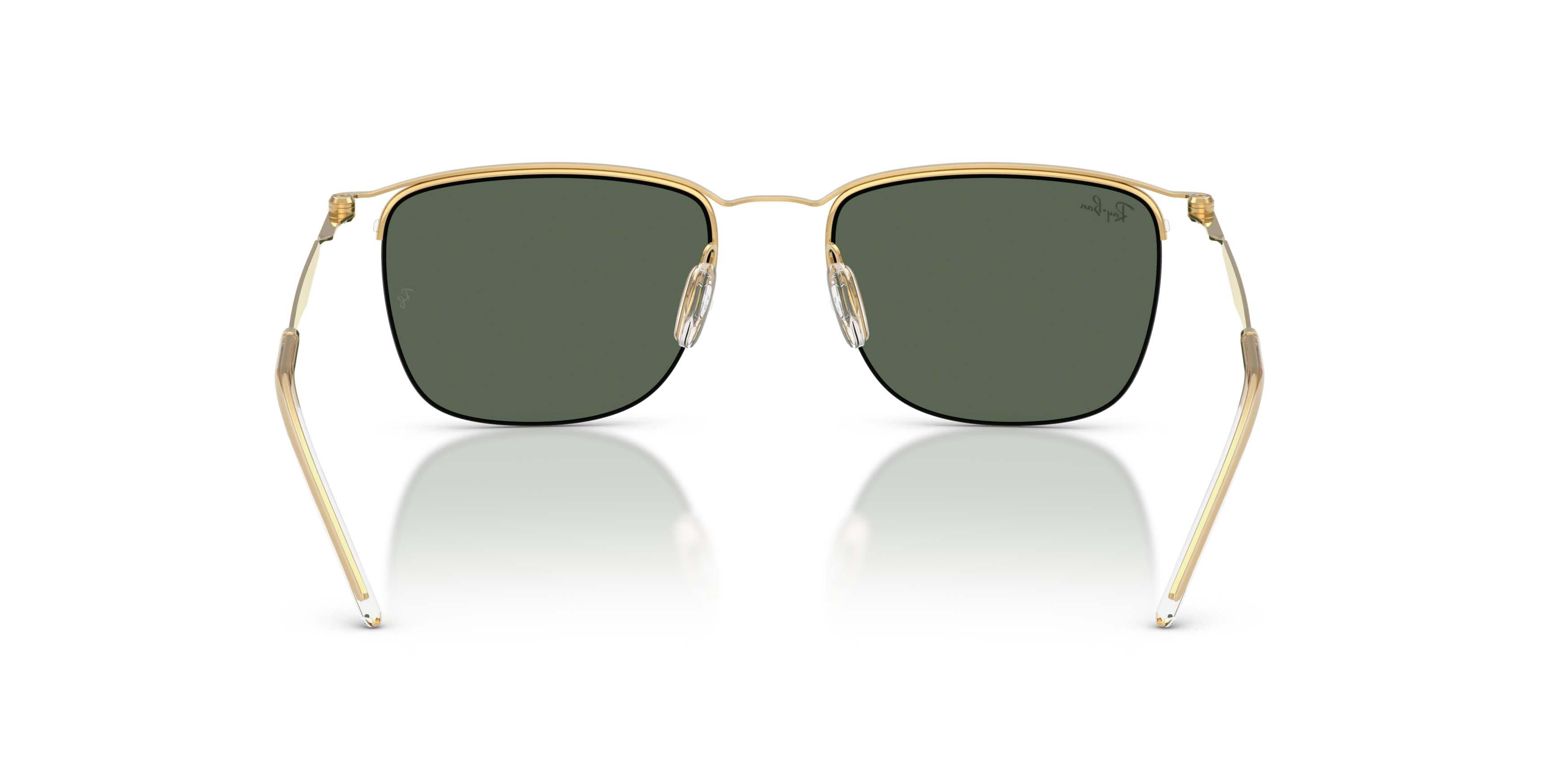 Ray-Ban RB8550 Dark Green Sunglasses - Polished Arista Gold - GOLD/GREEN
