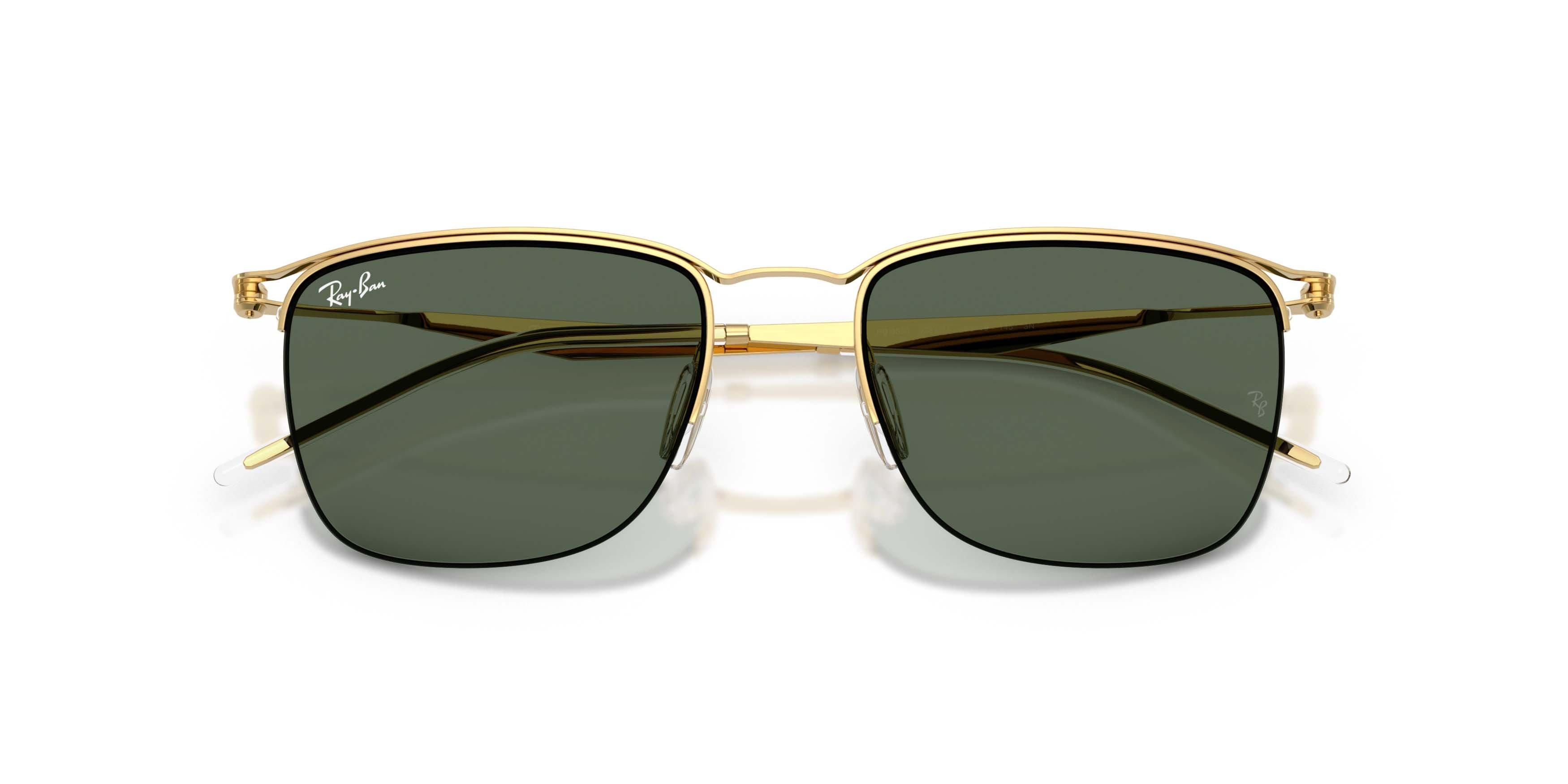 Ray-Ban RB8550 Dark Green Sunglasses - Polished Arista Gold - GOLD/GREEN