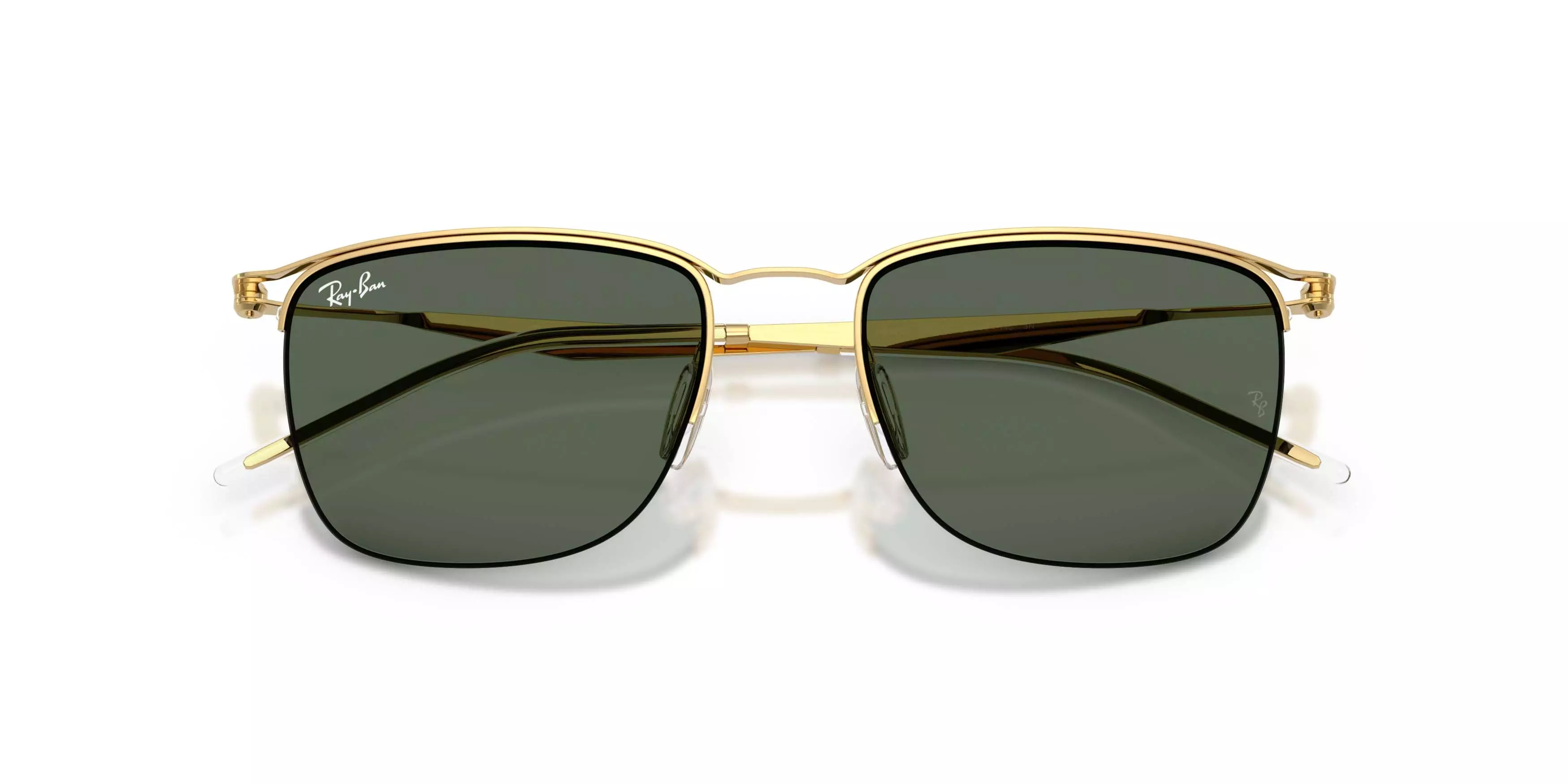 Ray-Ban RB8550 Dark Green Sunglasses - Polished Arista Gold - GOLD/GREEN