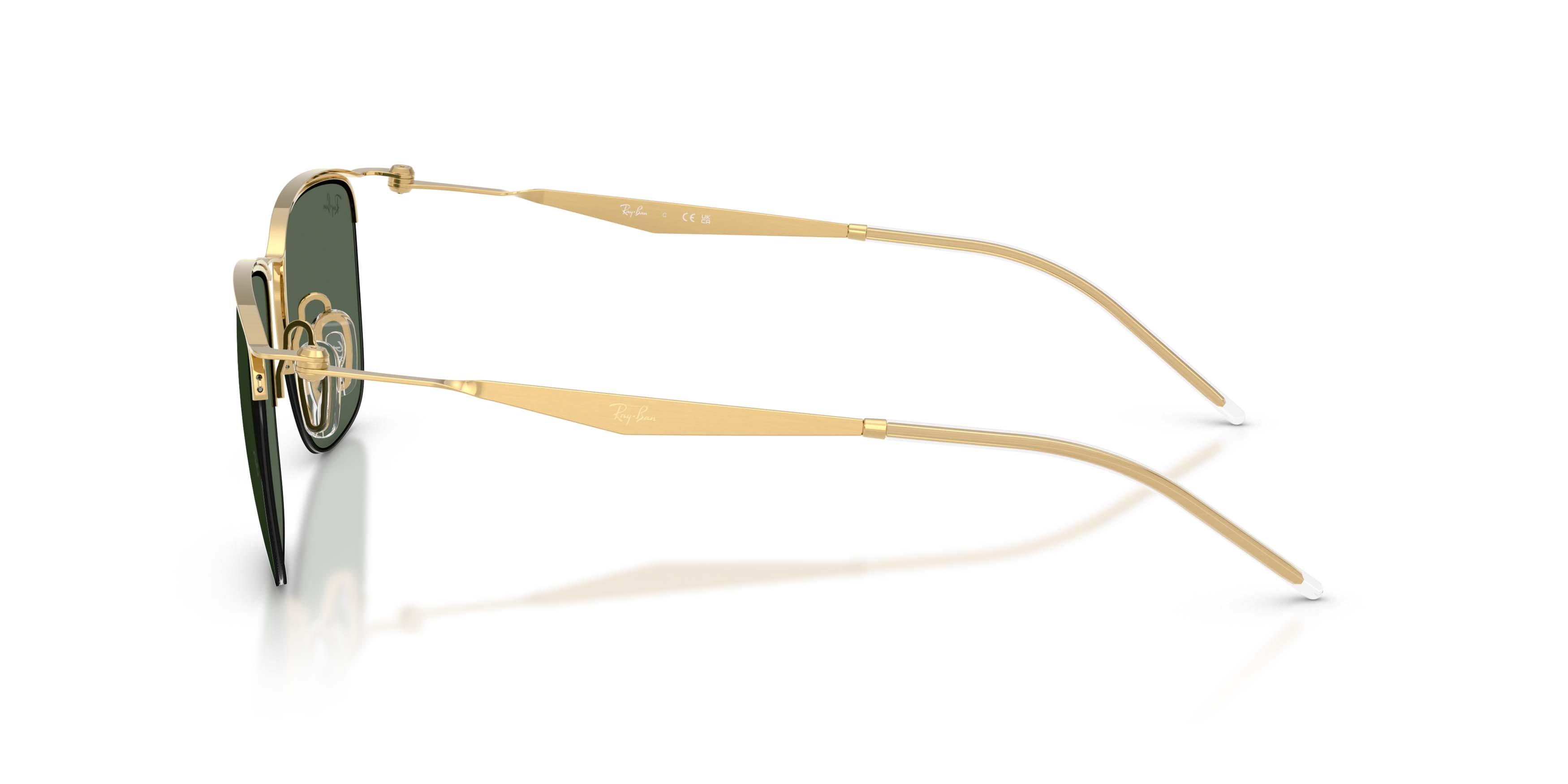 Ray-Ban RB8550 Dark Green Sunglasses - Polished Arista Gold - GOLD/GREEN