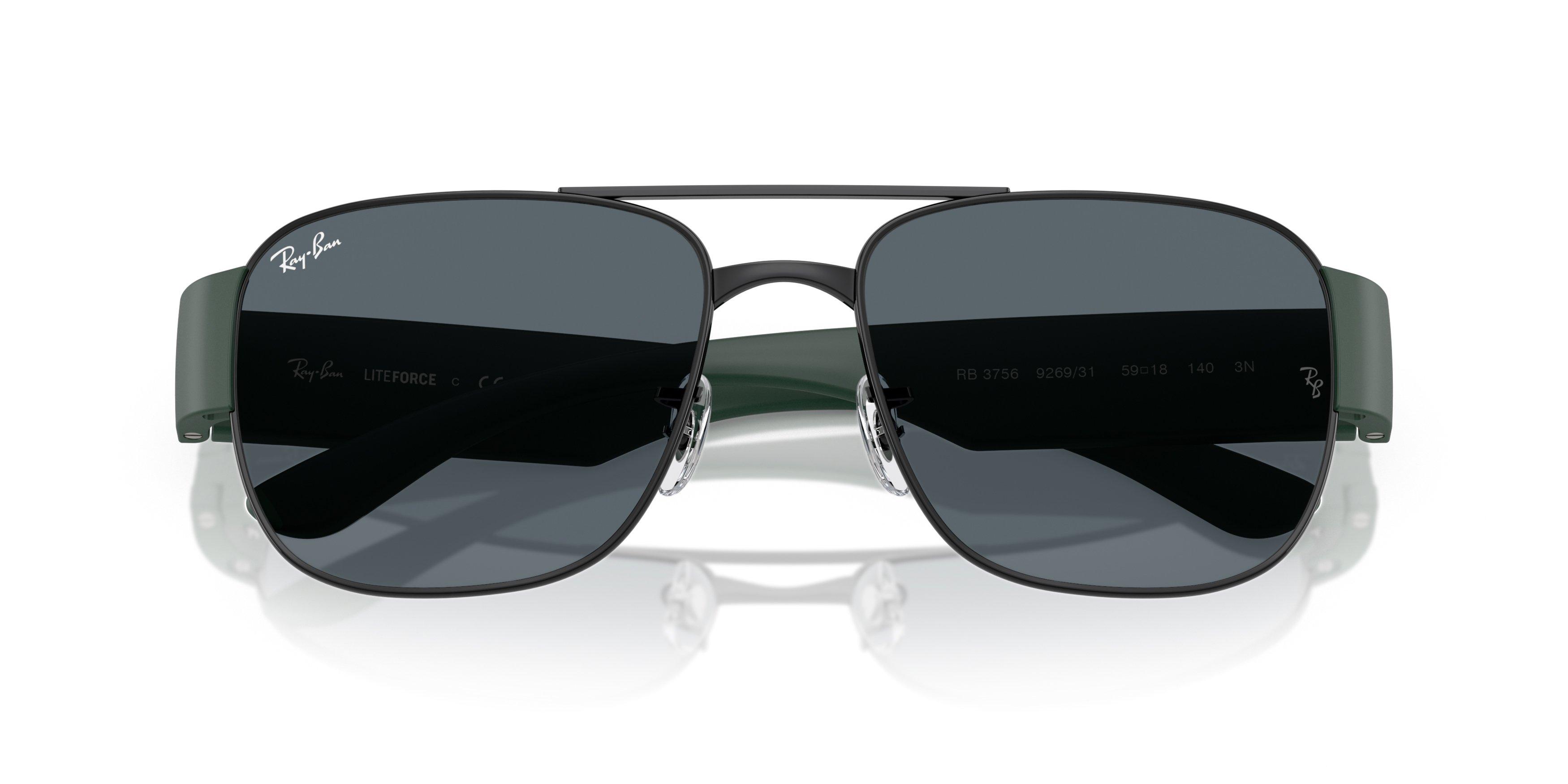 Ray-Ban RB3756 Green Sunglasses - Black - BLACK/GREEN Thumbnail View 5