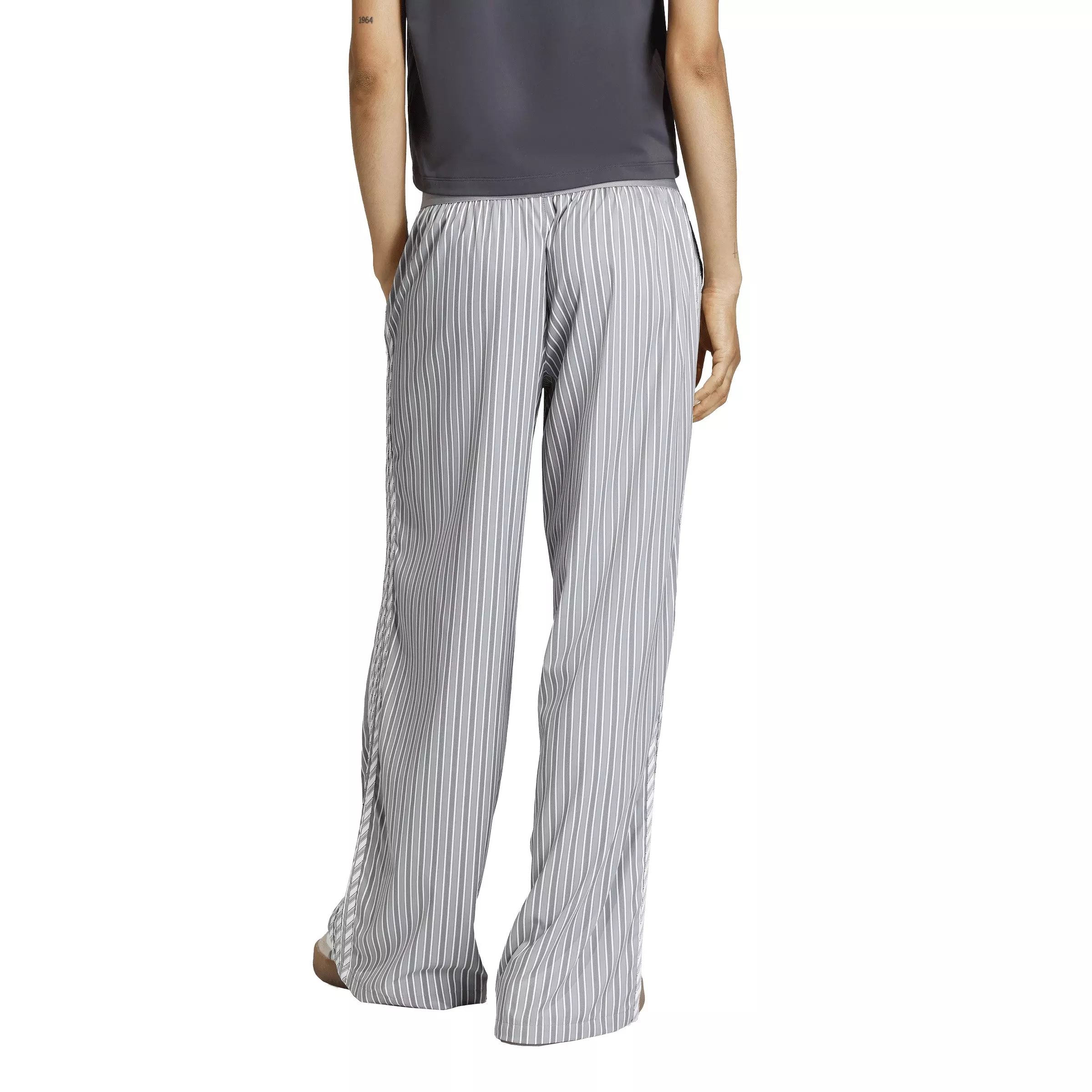 adidas Originals Women's Poplin Pants - Grey/Black - GREY/BLACK