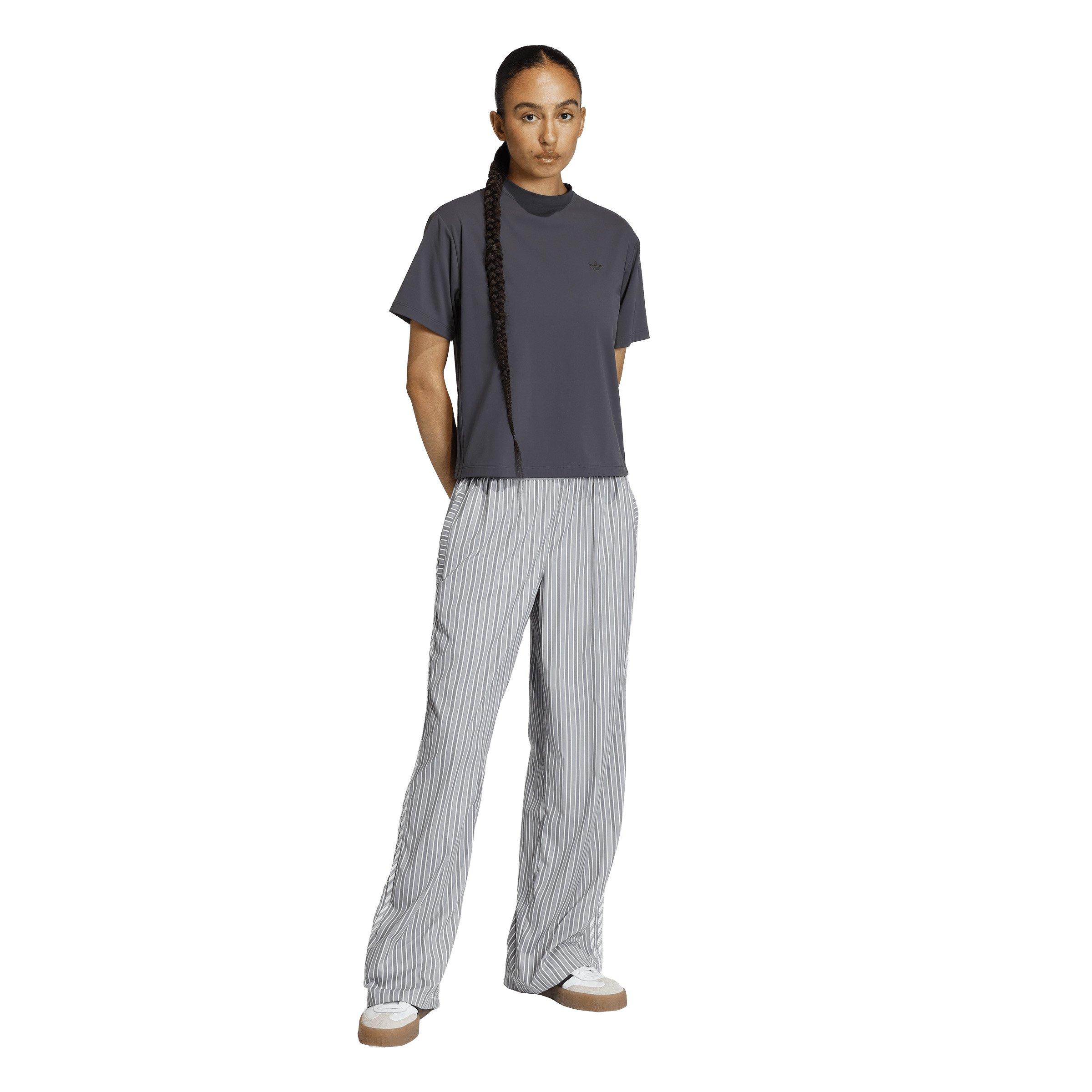 adidas Originals Women's Poplin Pants - Grey/Black - GREY/BLACK Thumbnail View 5