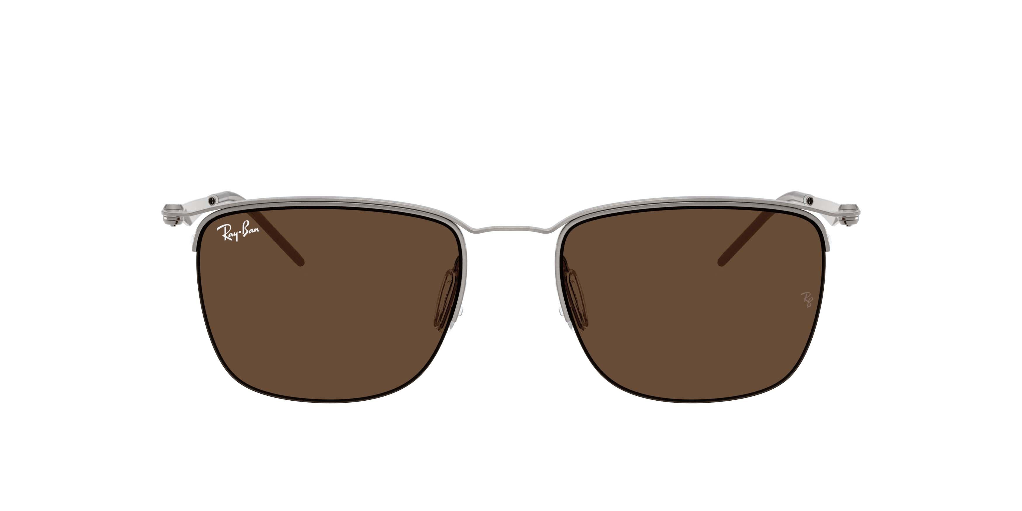 Ray-Ban RB8550 Dark Brown Sunglasses - Gunmetal - GREY/BROWN