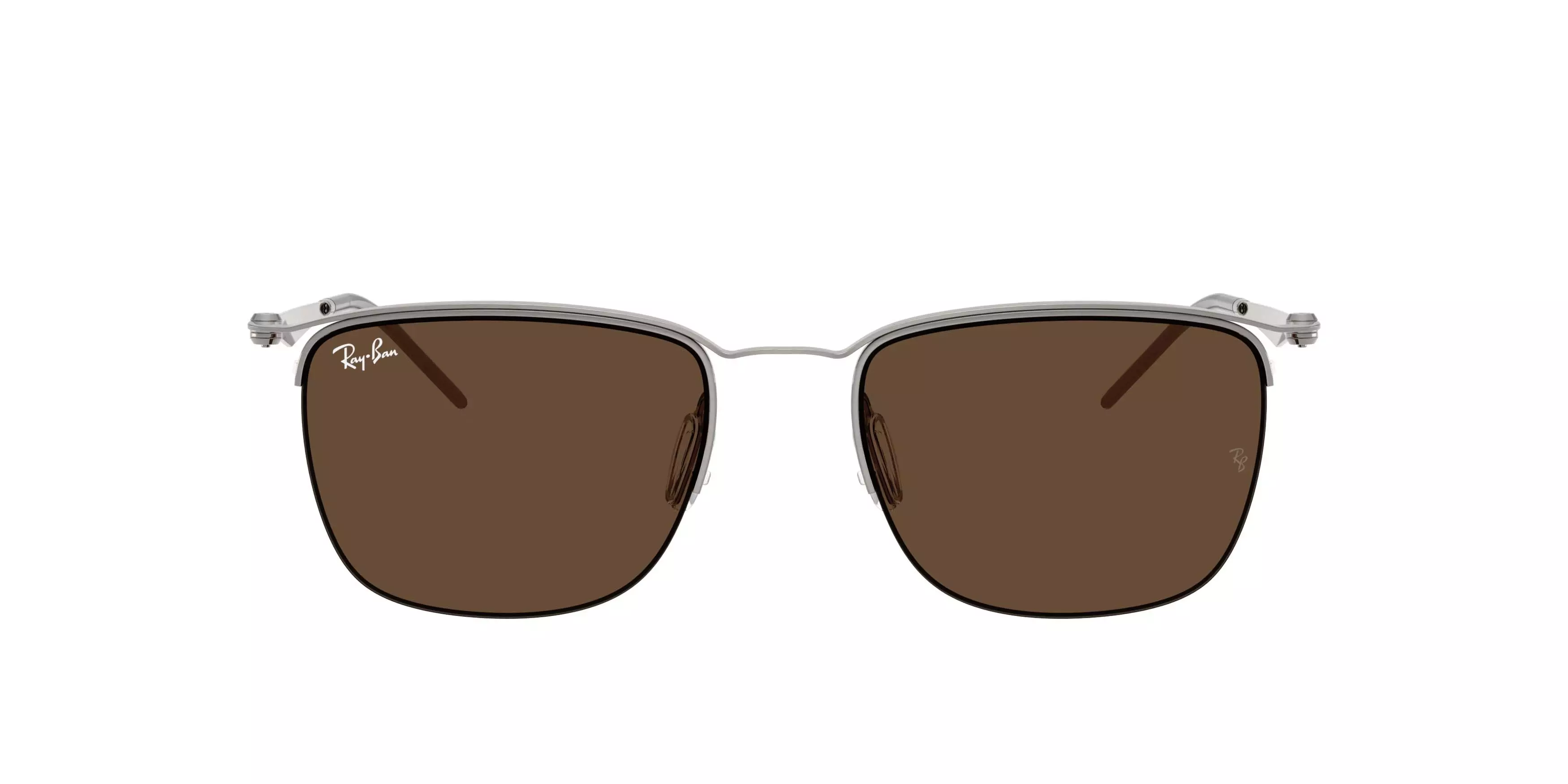 Ray-Ban RB8550 Dark Brown Sunglasses - Gunmetal - GREY/BROWN