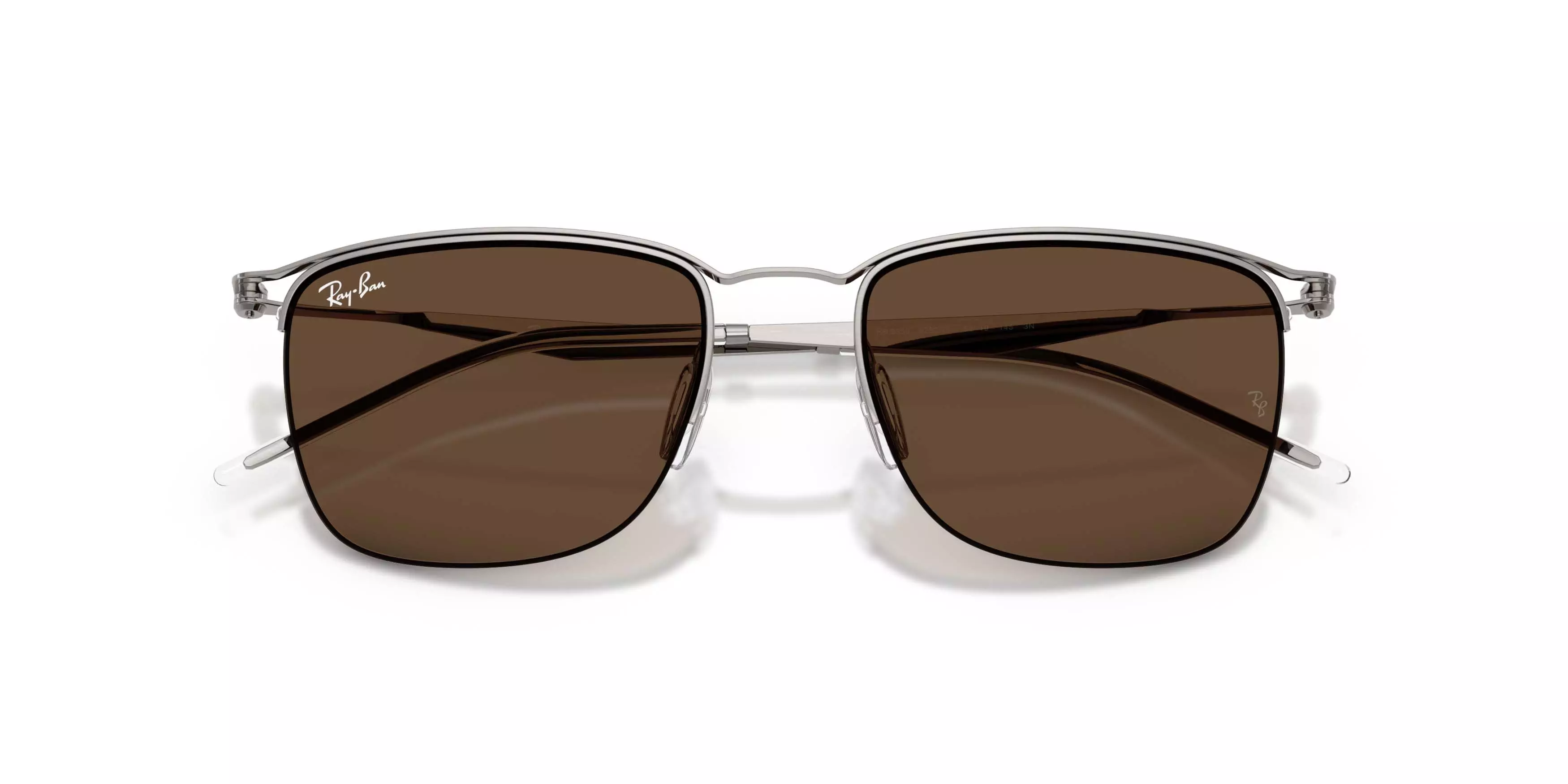 Ray-Ban RB8550 Dark Brown Sunglasses - Gunmetal - GREY/BROWN